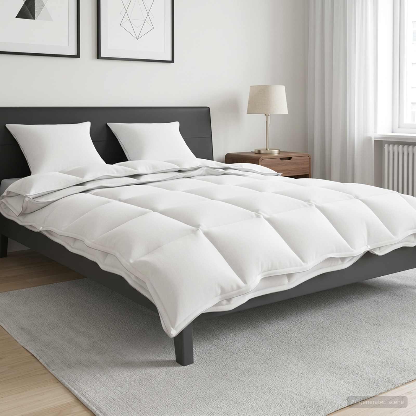 Piumone Completo Annuale Bianco 200 x 200 cm Fibra di bambù