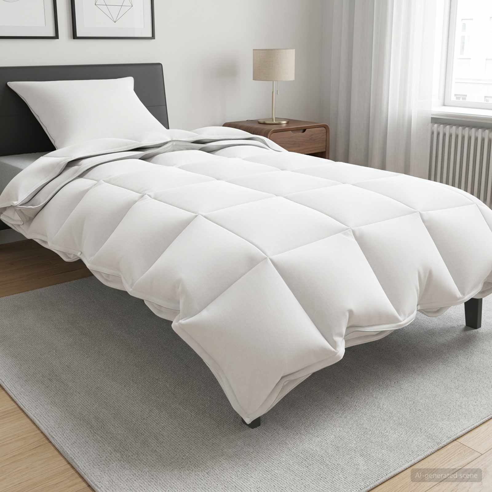 Piumone Completo Annuale Bianco 135 x 220 cm Fibra di bambù