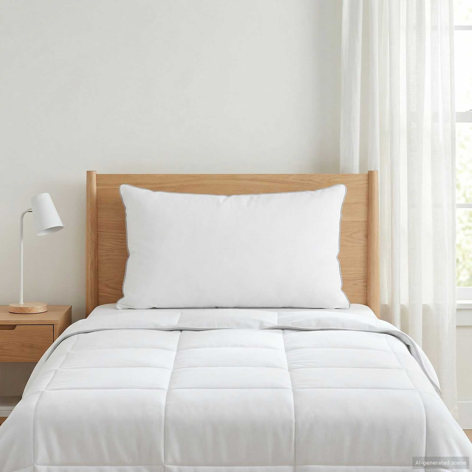 Cuscino Bianco 40 x 80 cm Fibra di bambù