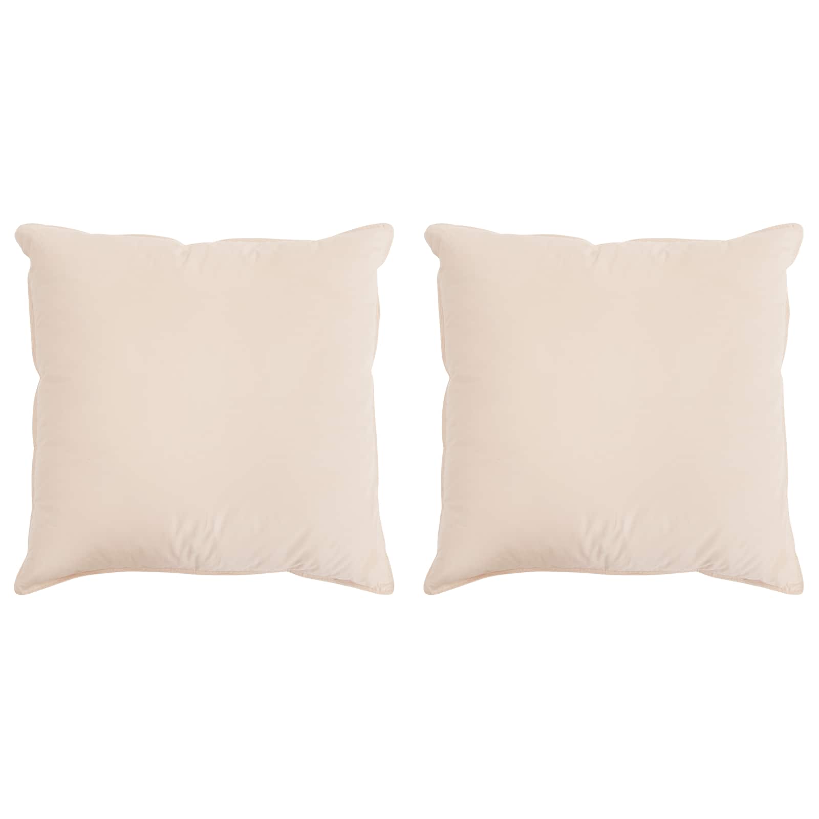 Cuscino 2 pz 65 x 65 cm Tutte le stagioni Fibra di Kapok Beige