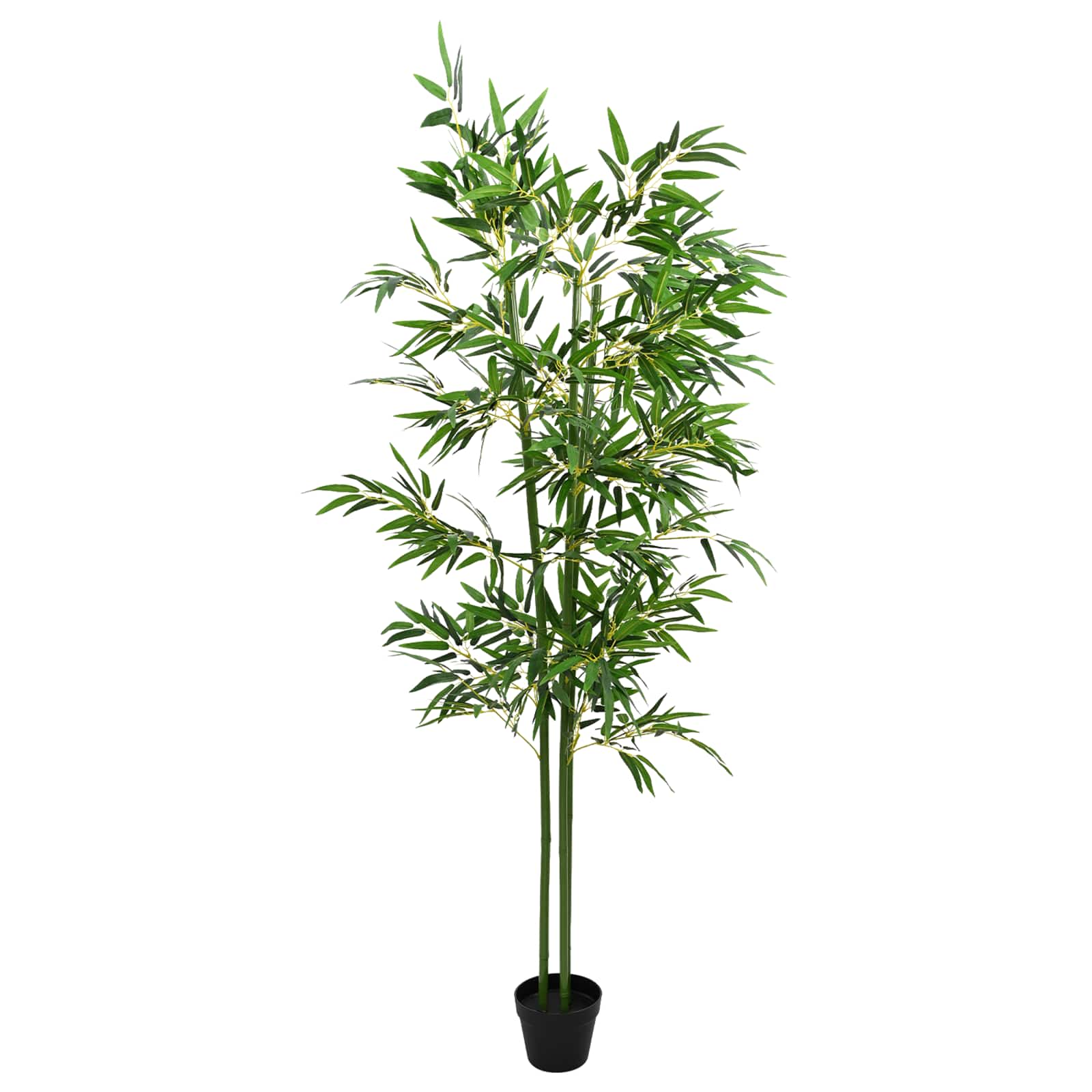 Albero di Bambù 4 pz Verde 60 x 18 x 190 cm Tessuto e Bambù