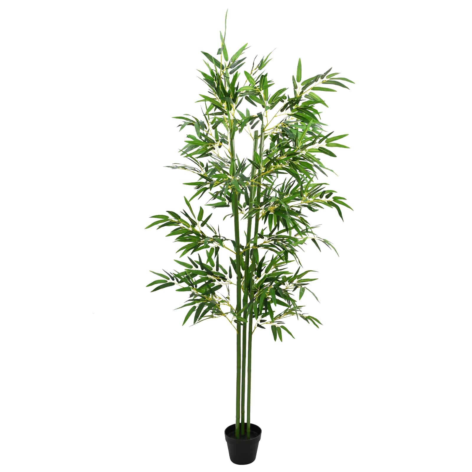 Albero di Bambù 4 pz Verde 60 x 18 x 190 cm Tessuto e Bambù