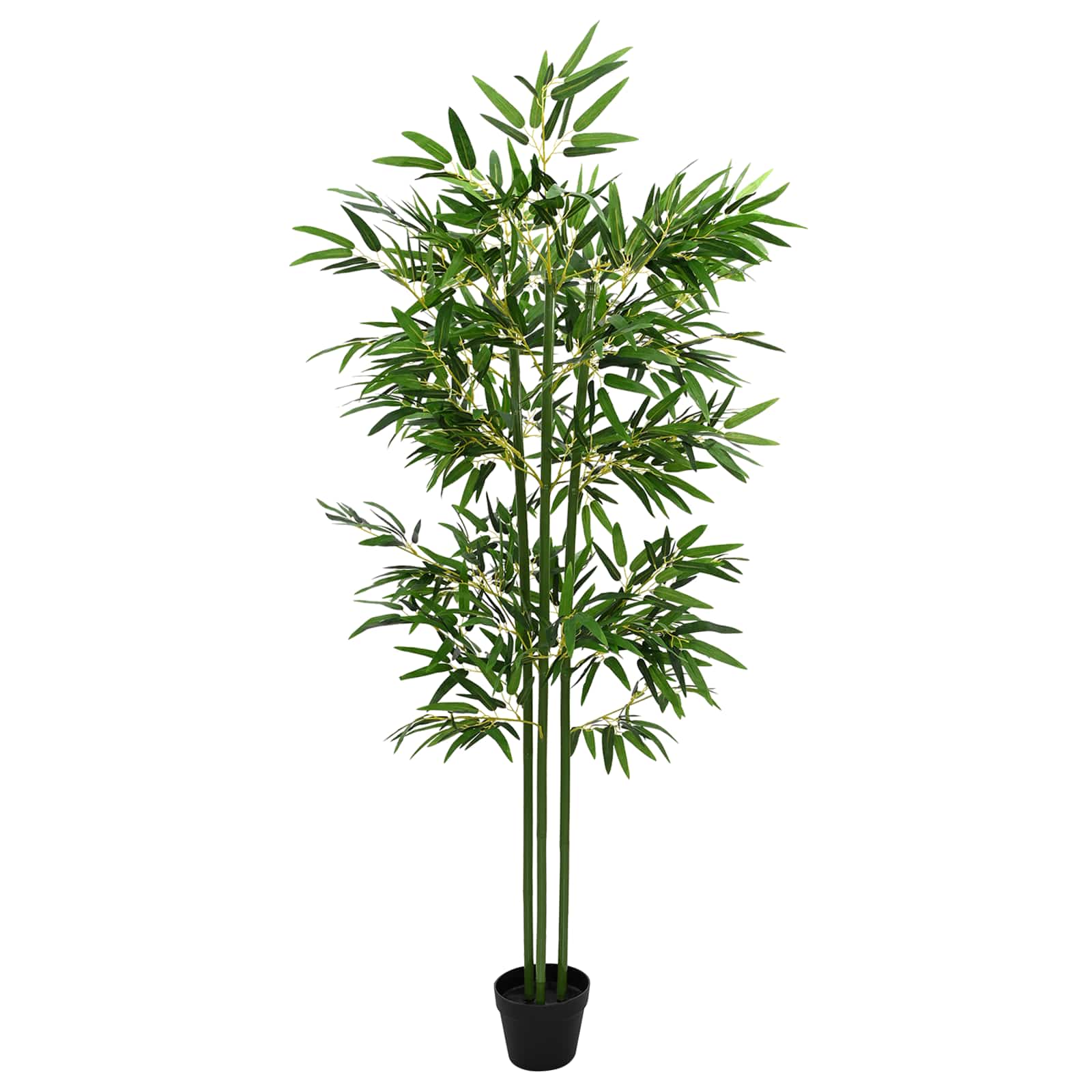 Albero di Bambù 2 pz Verde 45 x 18 x 175 cm Tessuto e Bambù