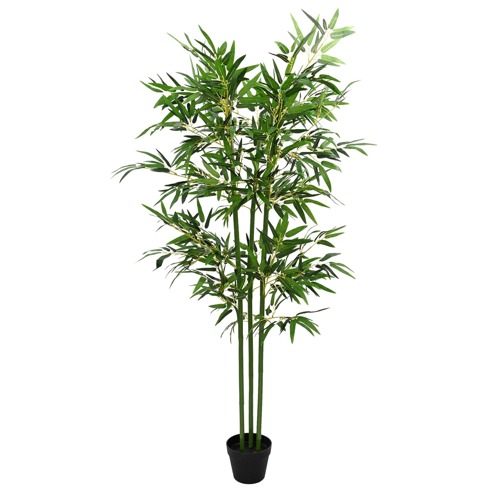 Albero di Bambù 2 pz Verde 45 x 18 x 175 cm Tessuto e Bambù