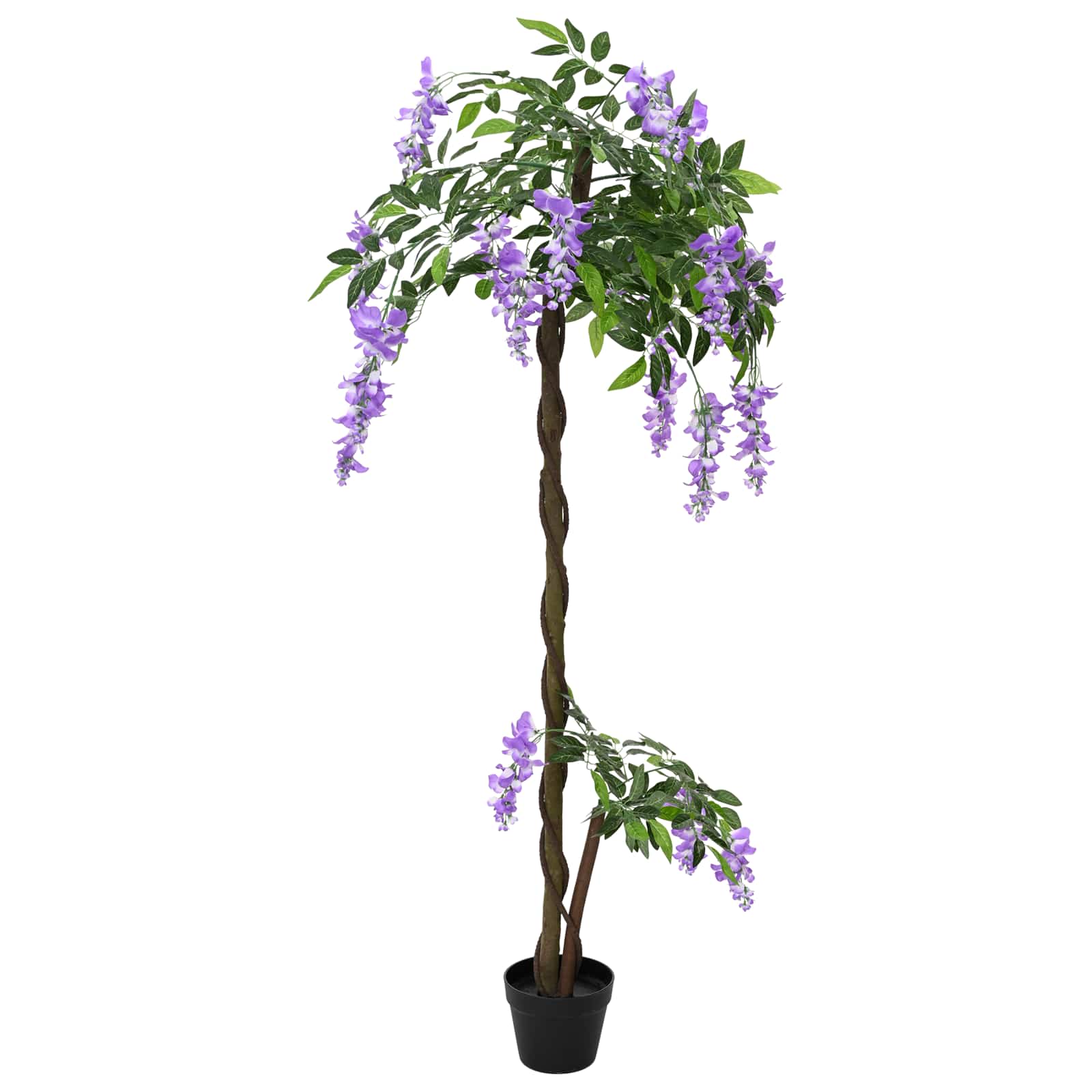Albero di Fiori di Fagiolo Artificiale Viola 80 x 18 x 160 cm