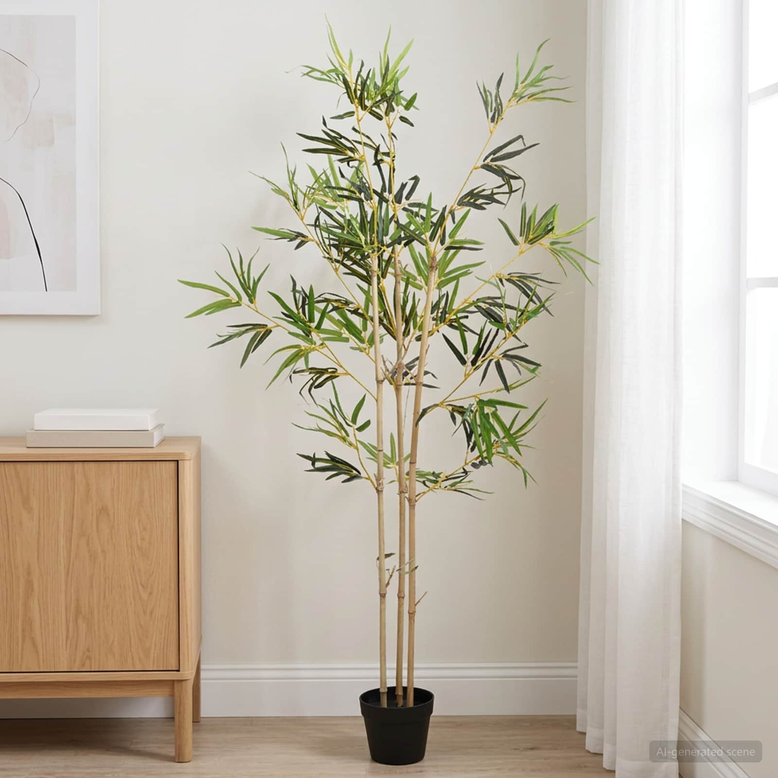 Albero di Bambù Verde 55 x 16 x 150 cm Tessuto e Bambù