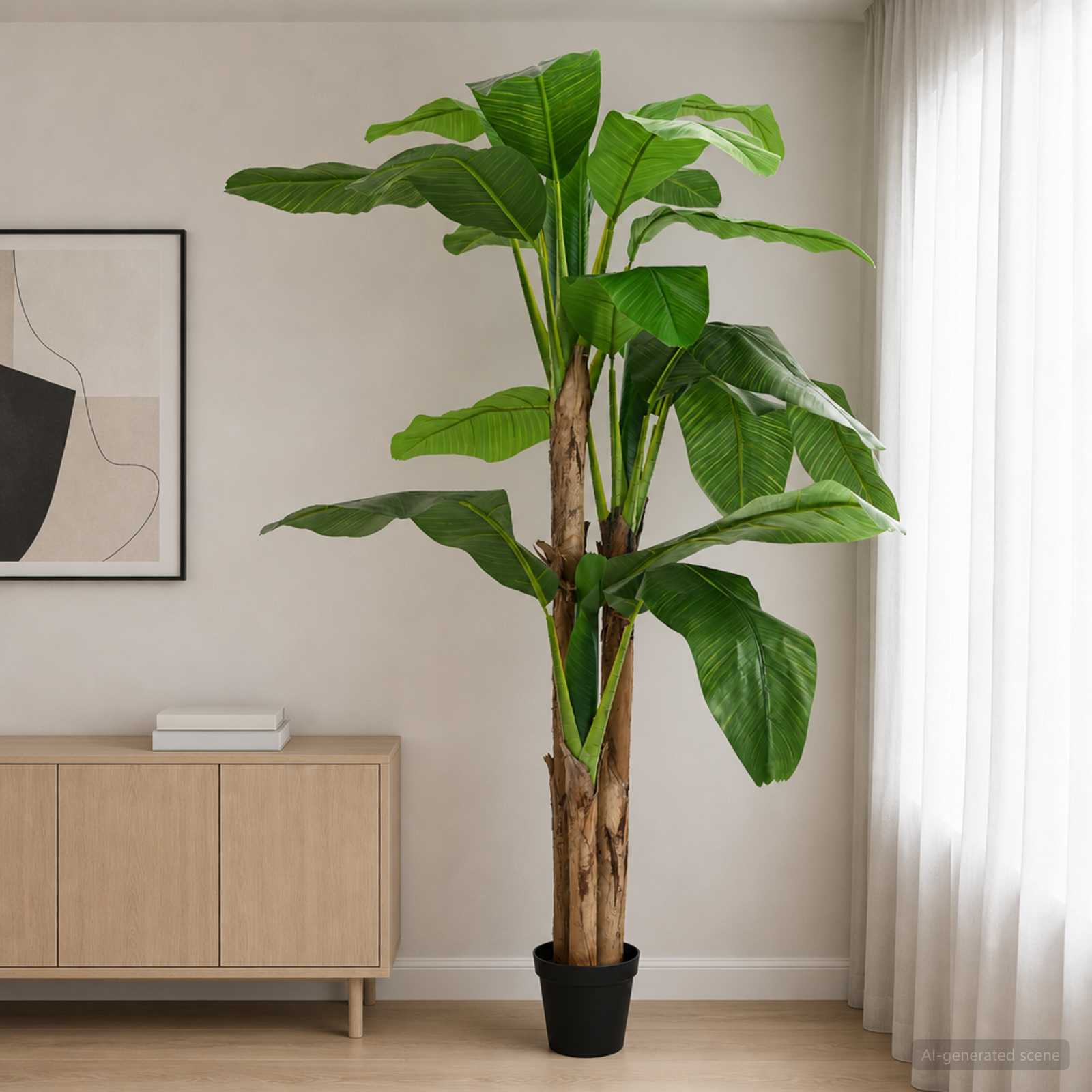 Albero di Banana Artificiale Verde 125 x 25 x 250 cm