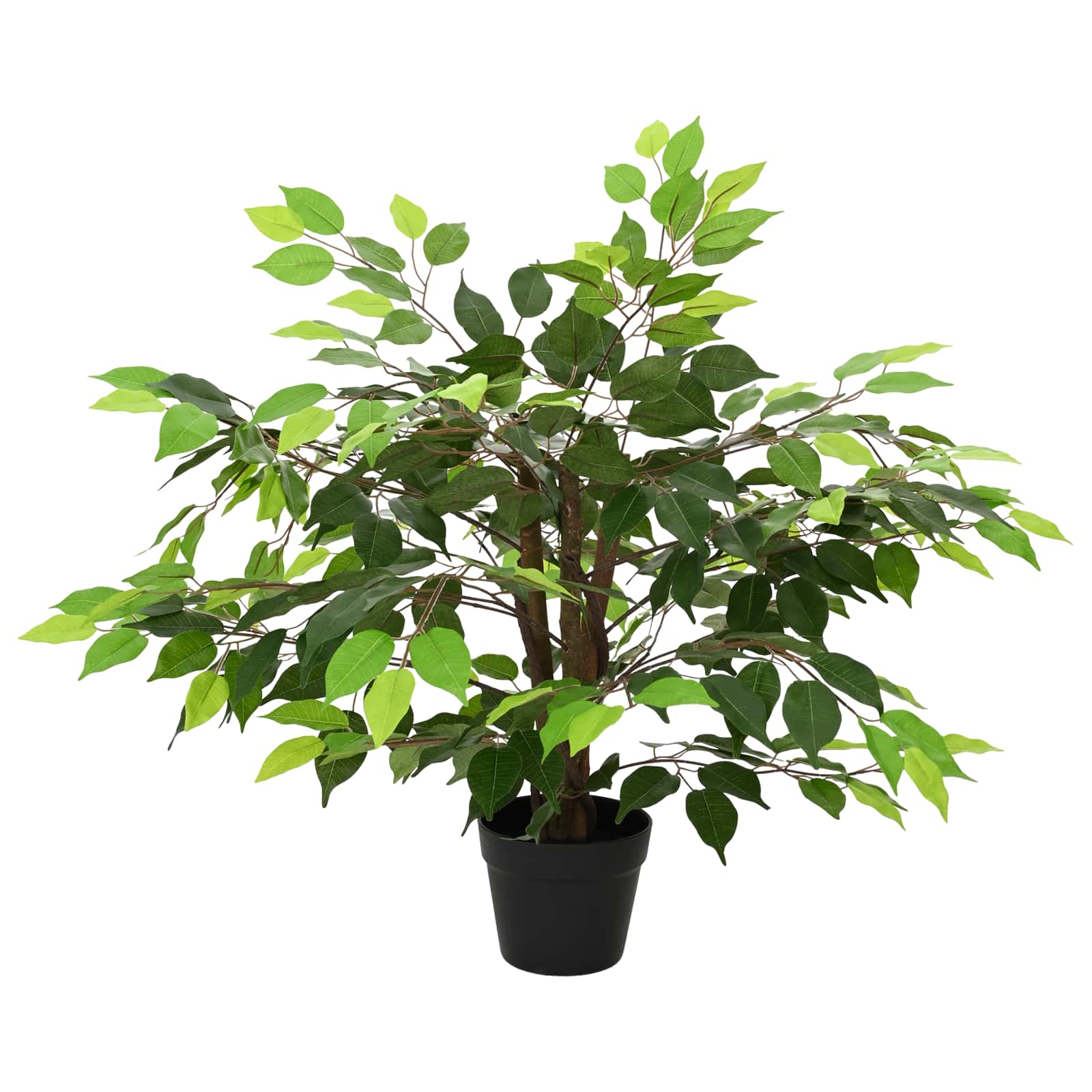 Pianta Ficus Artificiale Verde 73 x 16 x 60 cm Tessuto e Legno