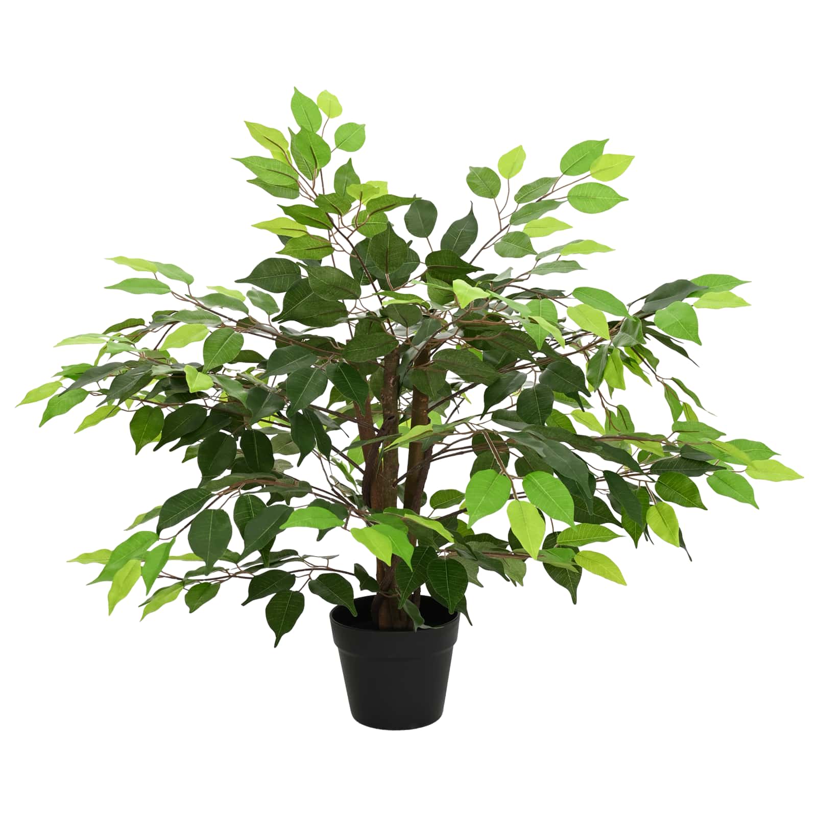 Pianta Ficus Artificiale Verde 73 x 16 x 60 cm Tessuto e Legno