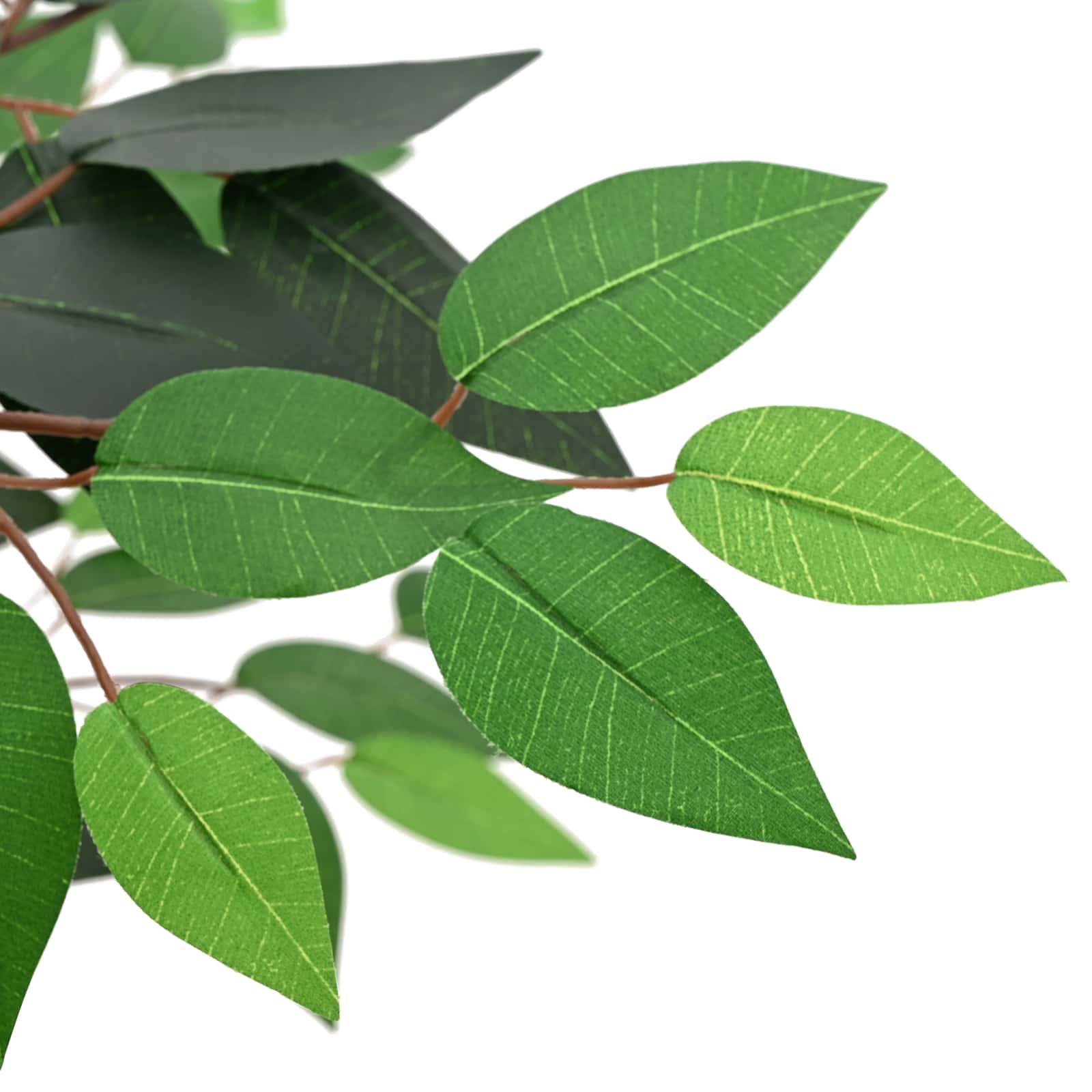 Pianta Ficus Artificiale Verde 90 x 16 x 110 cm Tessuto e Legno