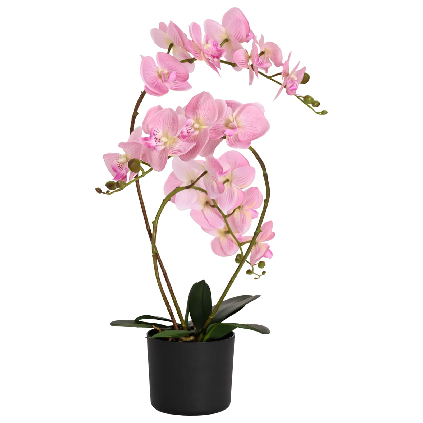 Pianta di Orchidea Artificiale con Vaso Rosa 45 x 15 x 65 cm