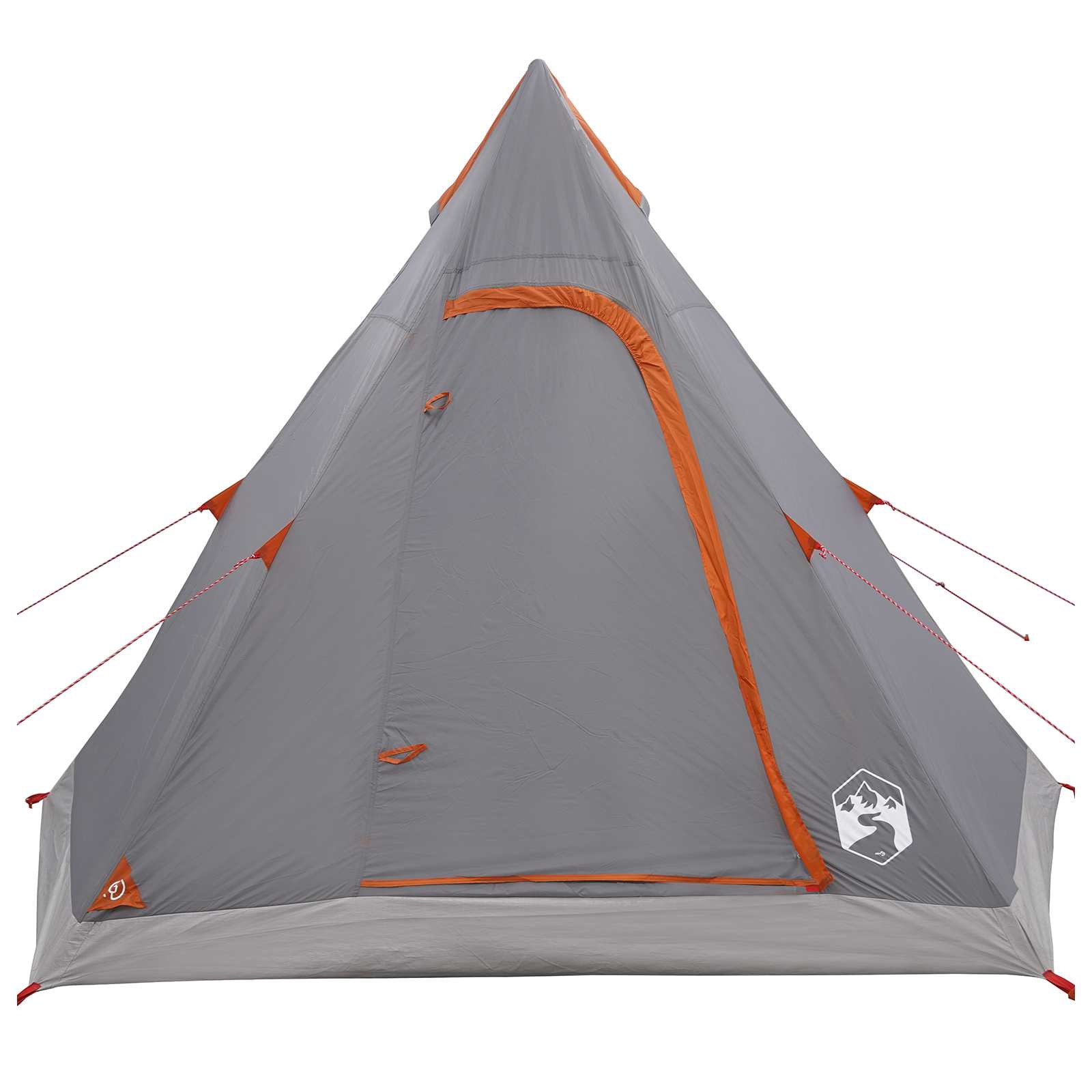 Tipi Tent Water-Resistant 3 persona Grigio e arancione