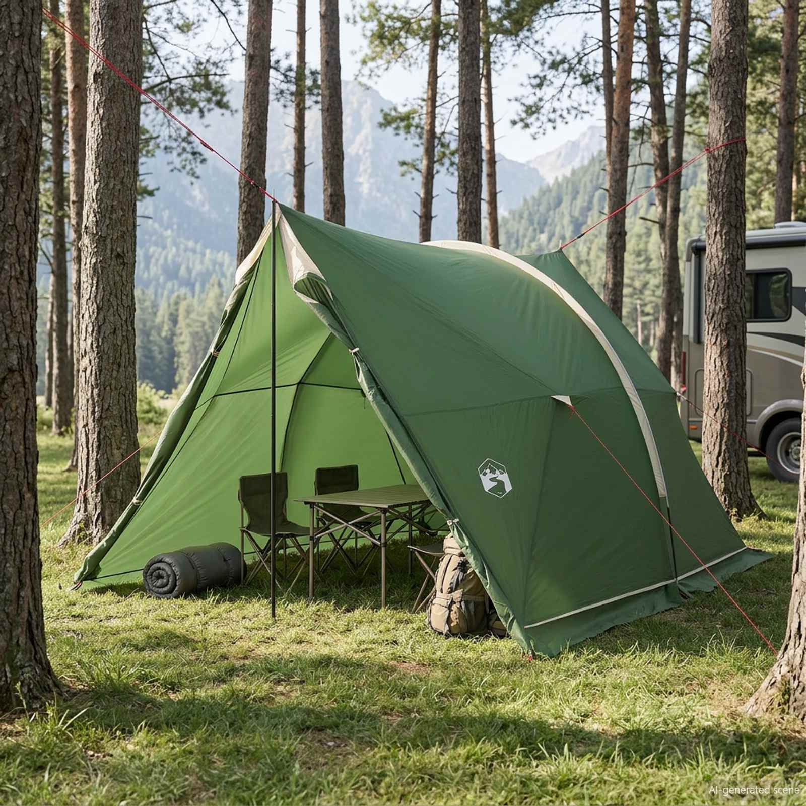Tenda a baldacchino impermeabile Verde