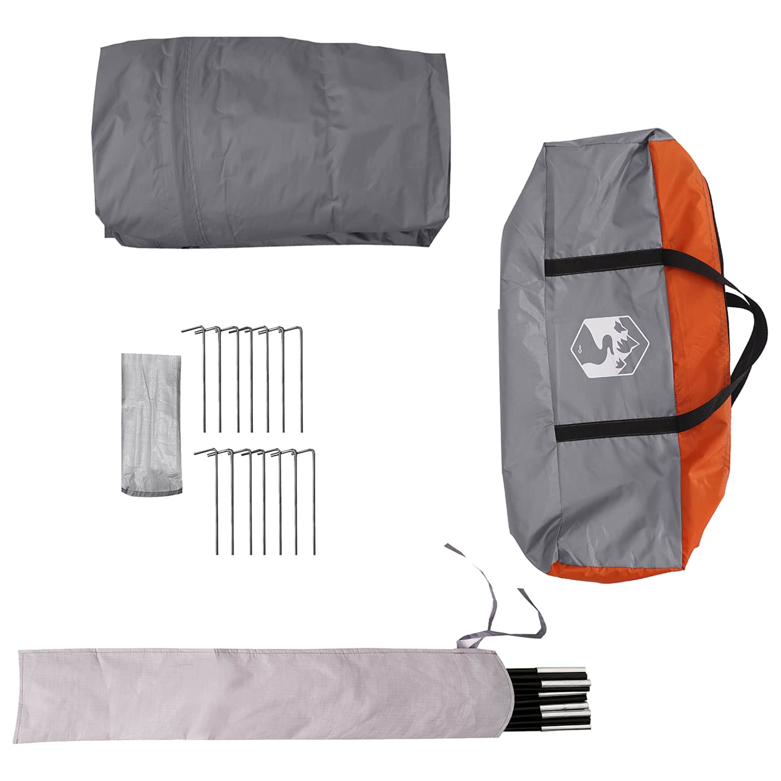 Tenda a baldacchino impermeabile Grigio e arancione