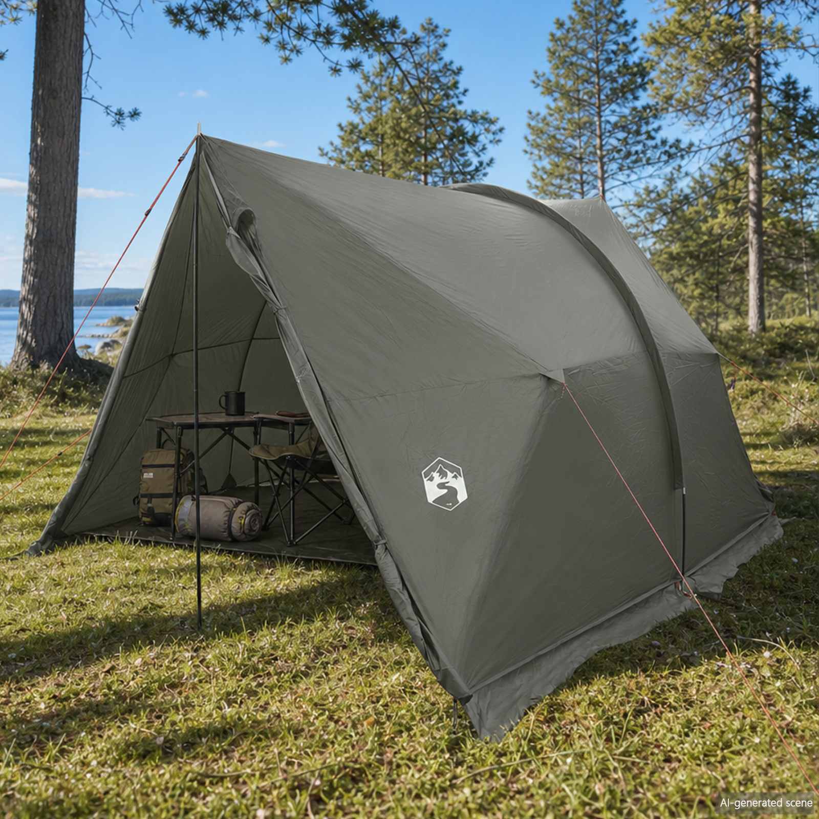 Tenda a baldacchino impermeabile Verde militare