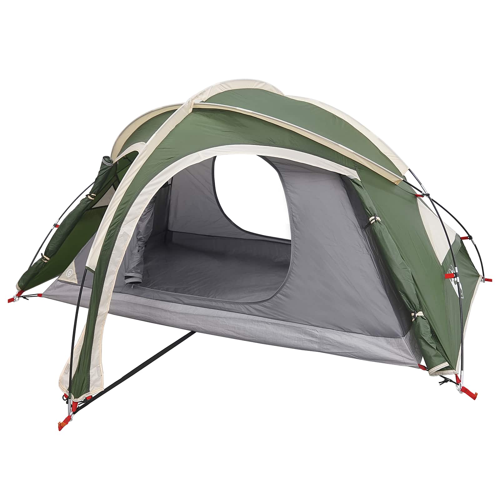 Tenda da trekking con telo impermeabile 2 persona Verde