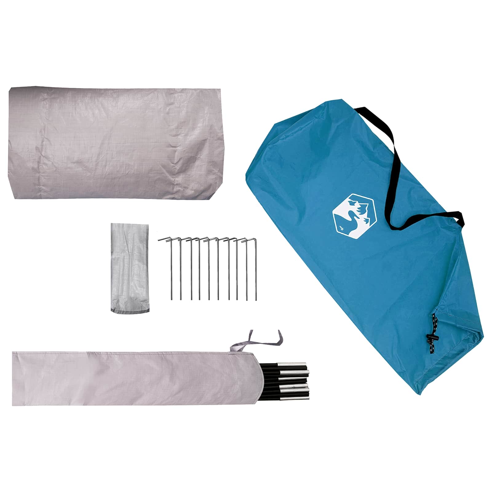 Tenda da trekking con telo impermeabile 2 persona Blu