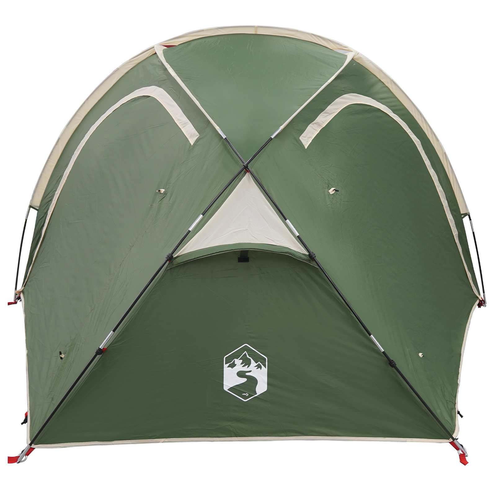 Tenda da trekking con telo impermeabile 3 persona Verde