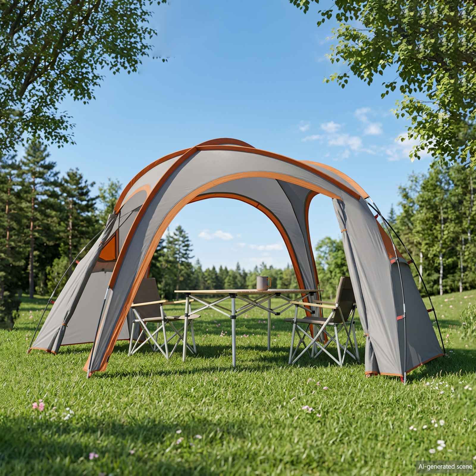 Tenda da trekking con telo impermeabile 3 persona