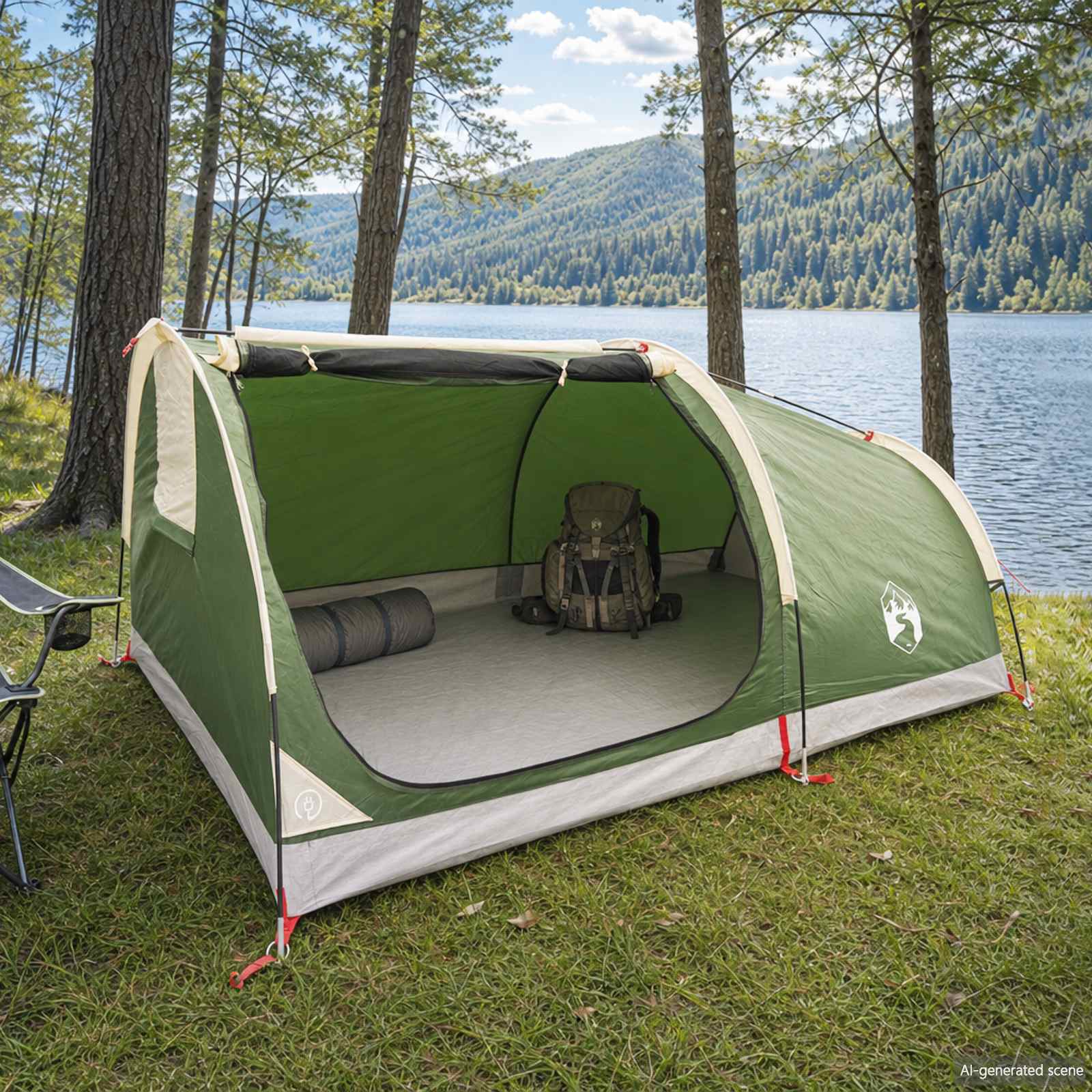 Tenda da Trekking Impermeabile 2 persona Verde