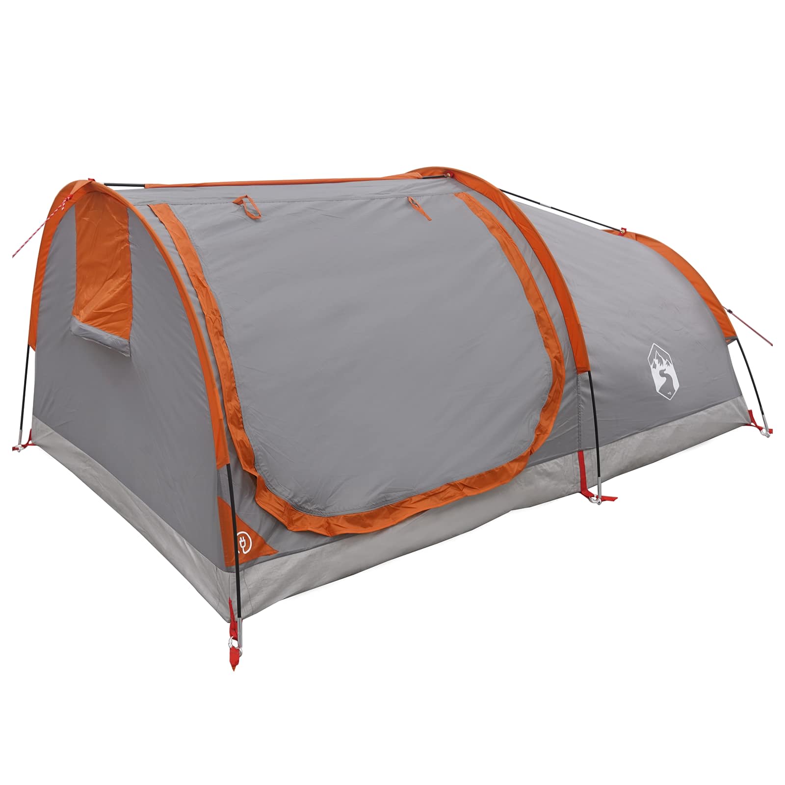 Tenda da Trekking Impermeabile 2 persona Grigio e arancione