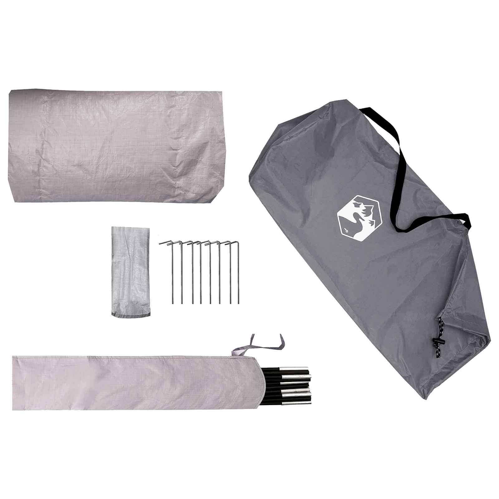 Tenda da Trekking Impermeabile 2 persona Grigio e arancione