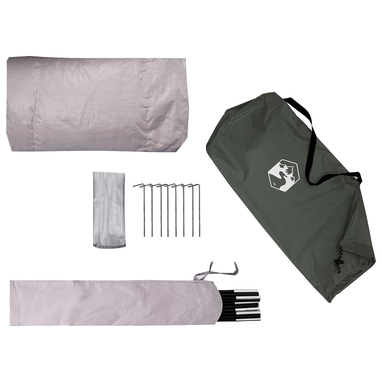 Tenda da Trekking Impermeabile 2 persona Verde militare