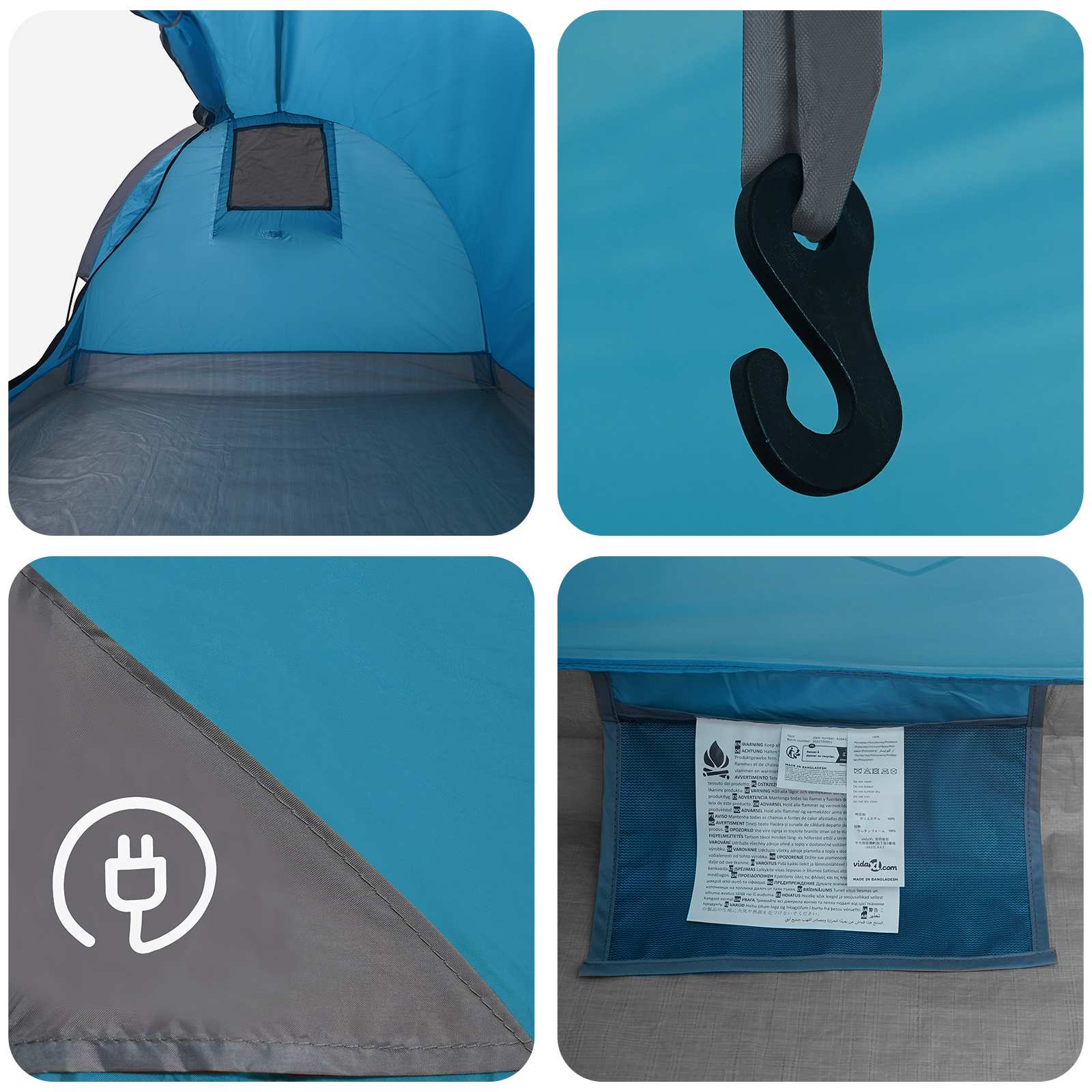 Tenda da Trekking Impermeabile 1 persona Blu
