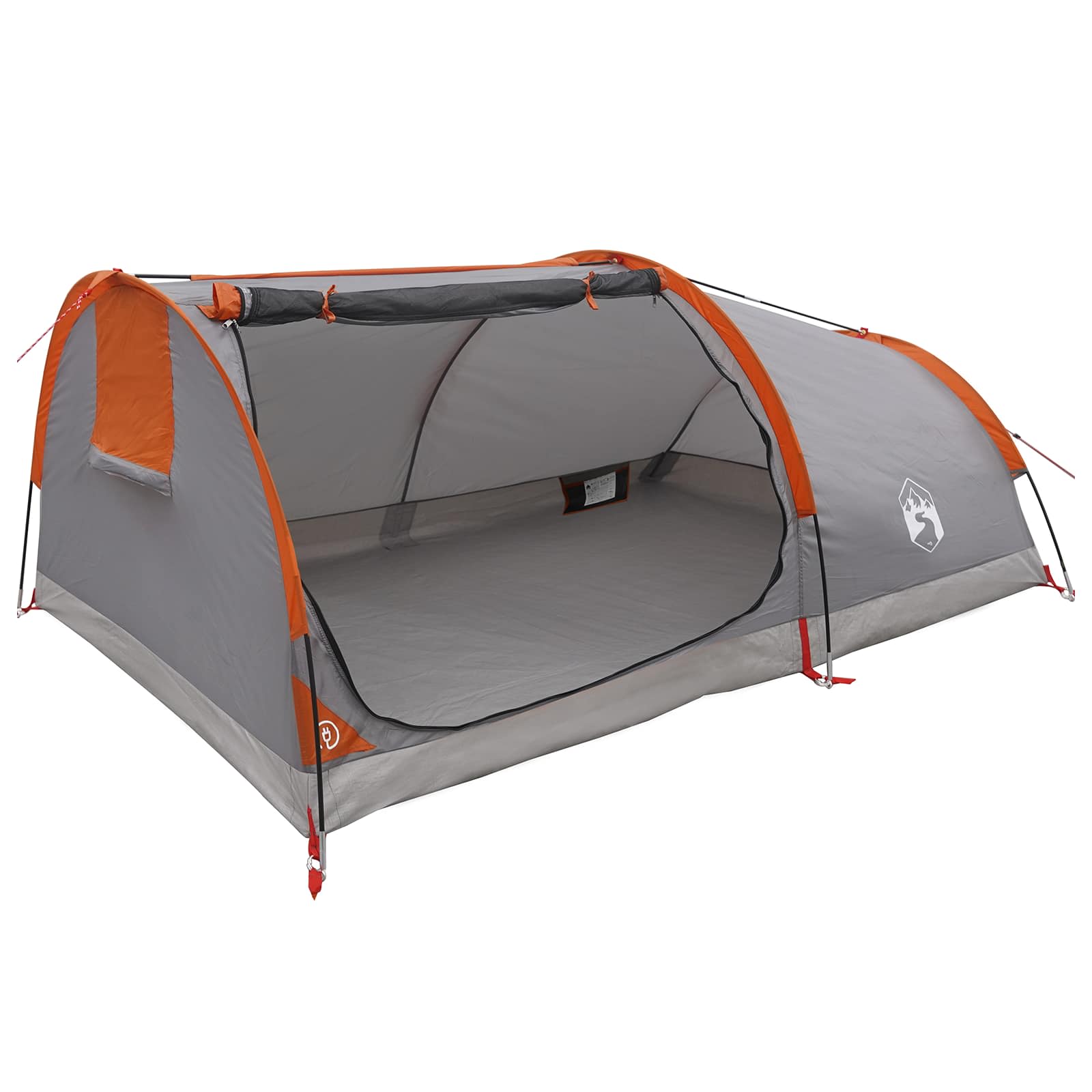 Tenda da Trekking Impermeabile 1 persona Grigio e arancione