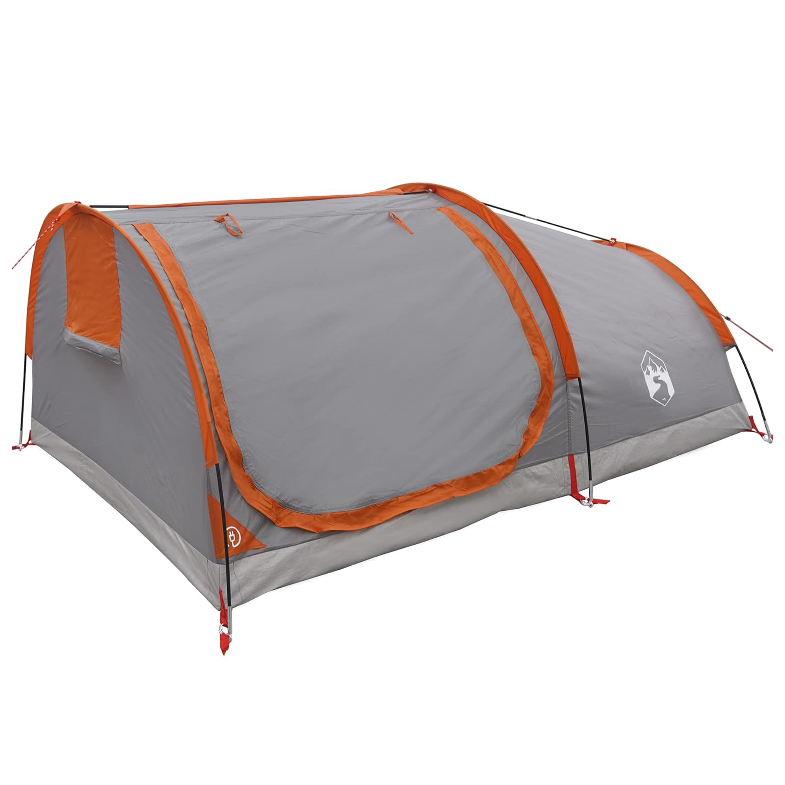 Tenda da Trekking Impermeabile 1 persona Grigio e arancione