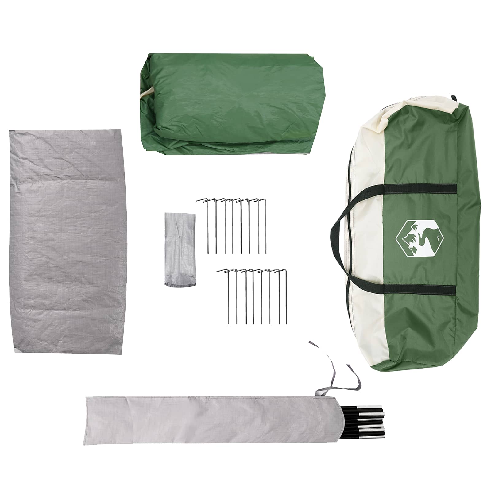 Tenda a tunnel con copertura impermeabile 10 persona Verde