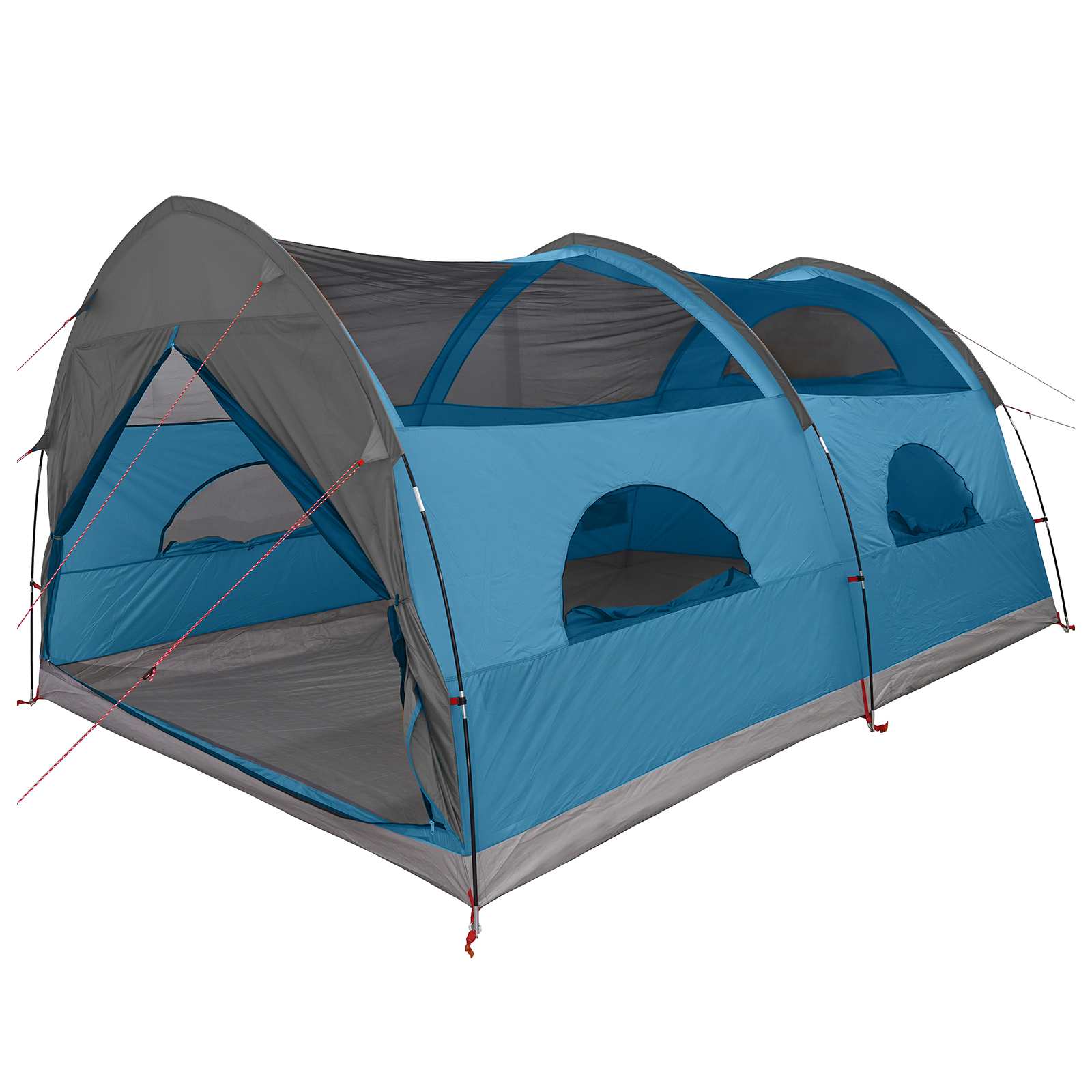 Tenda a tunnel con copertura impermeabile 10 persona Blu