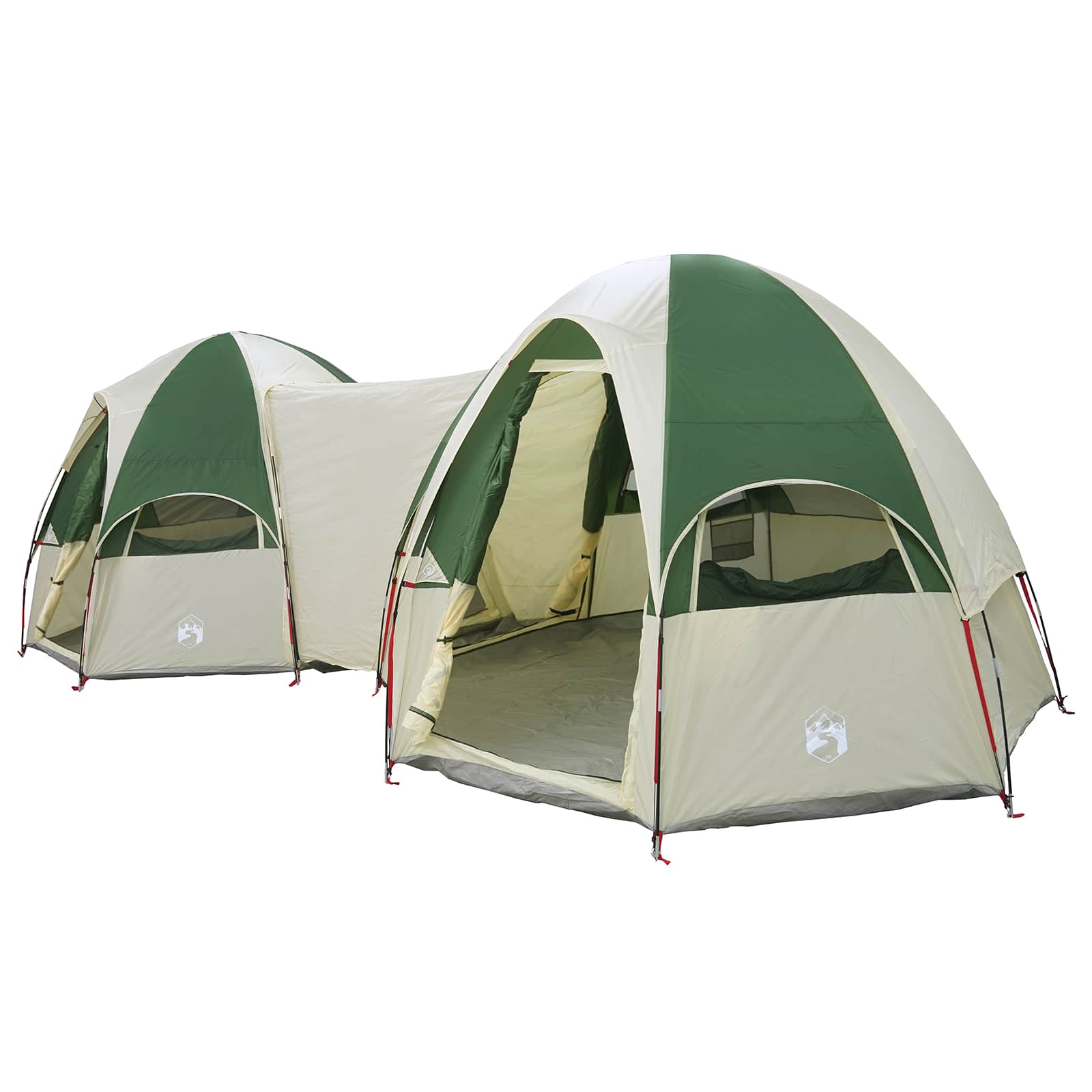 Tenda familiare con telo da pioggia resistente all'acqua Verde