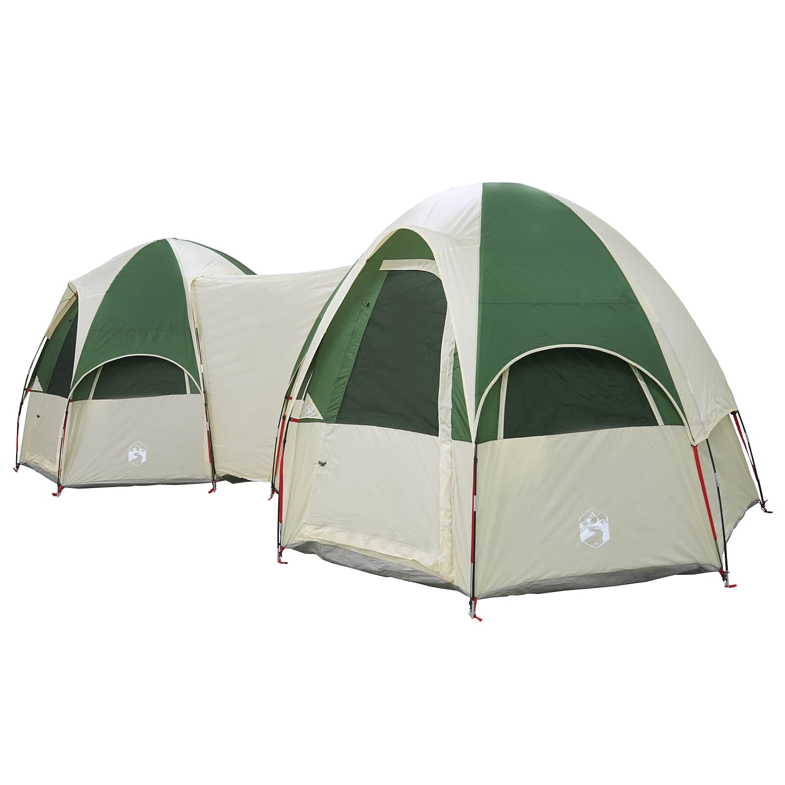 Tenda familiare con telo da pioggia resistente all'acqua Verde