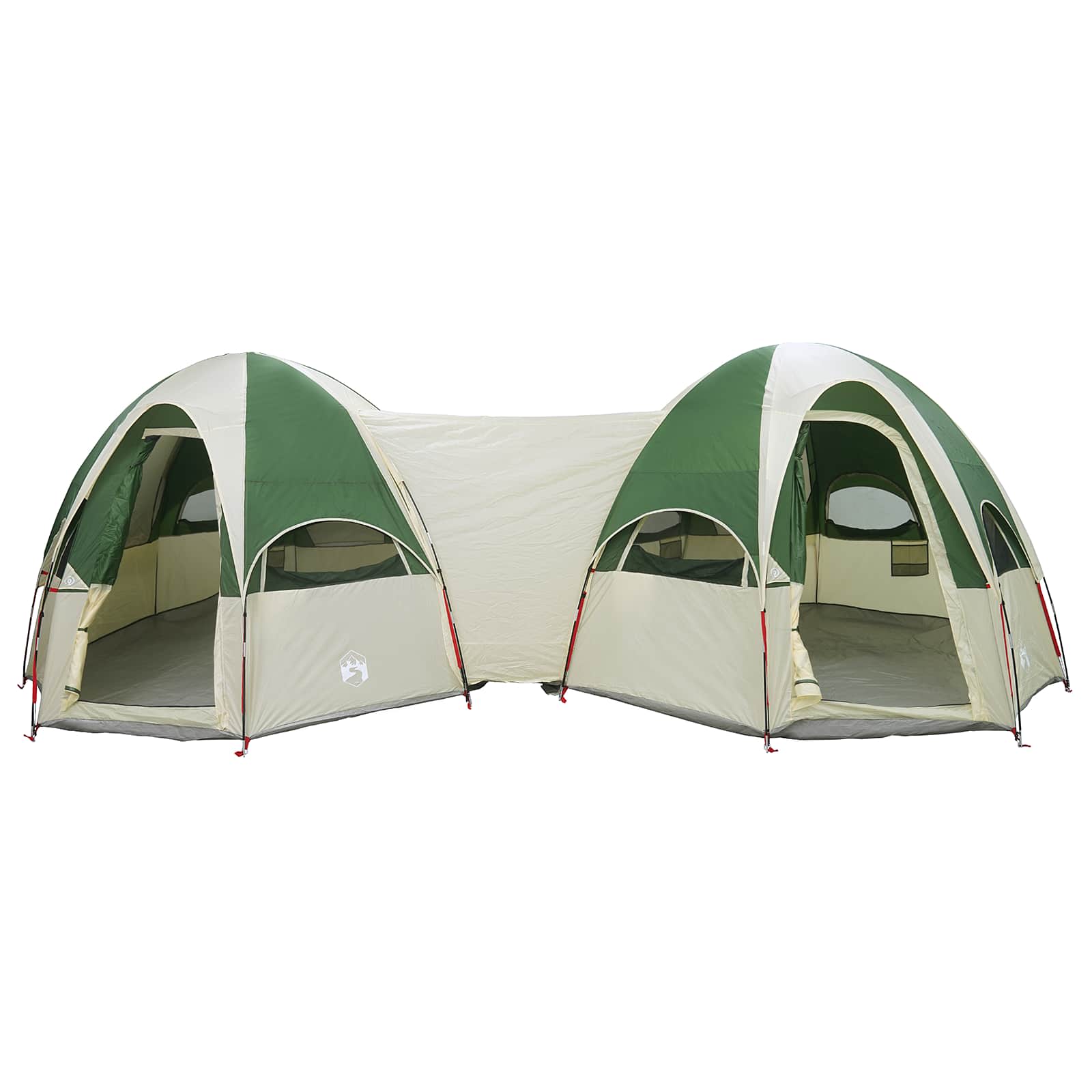 Tenda familiare con telo da pioggia resistente all'acqua Verde