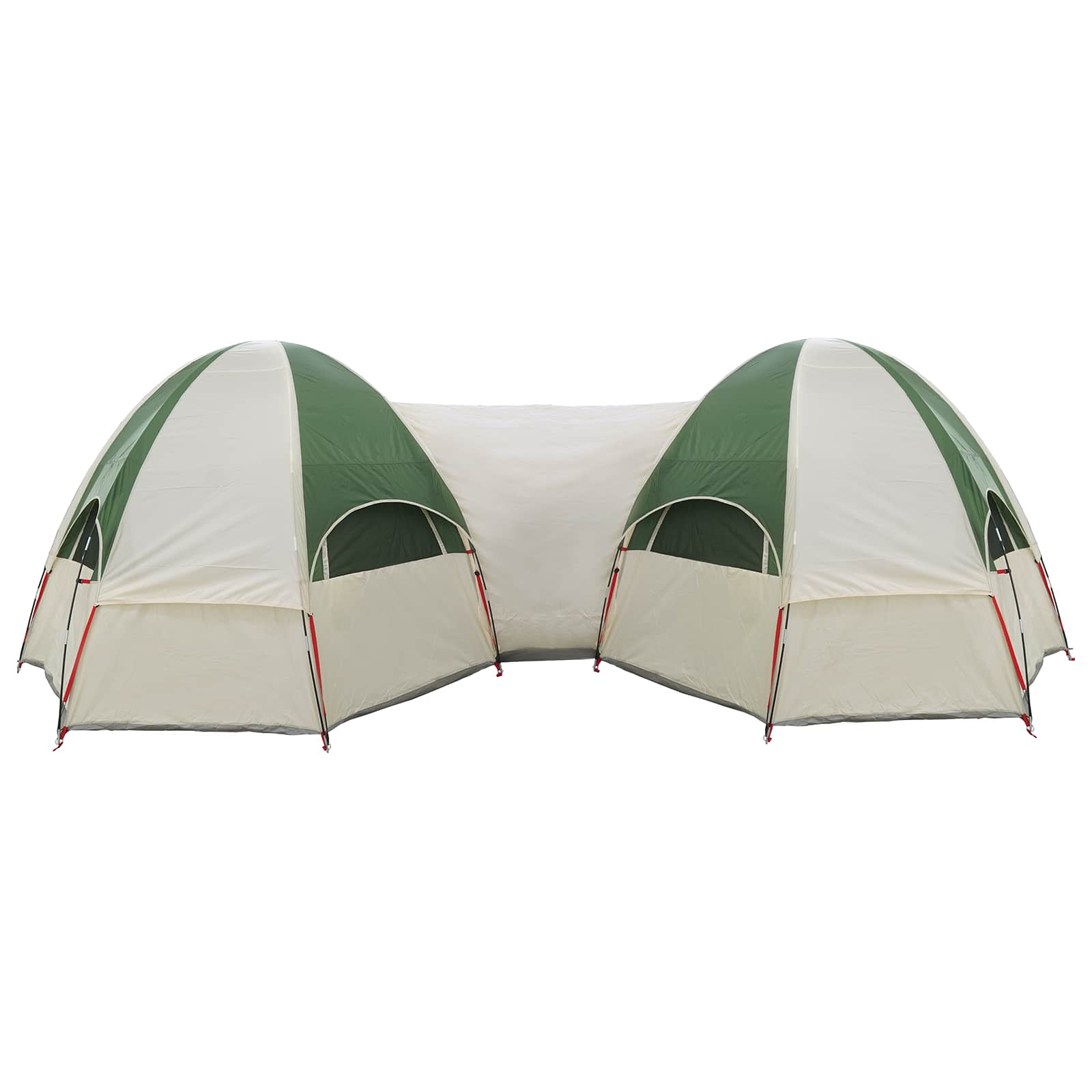 Tenda familiare con telo da pioggia resistente all'acqua Verde