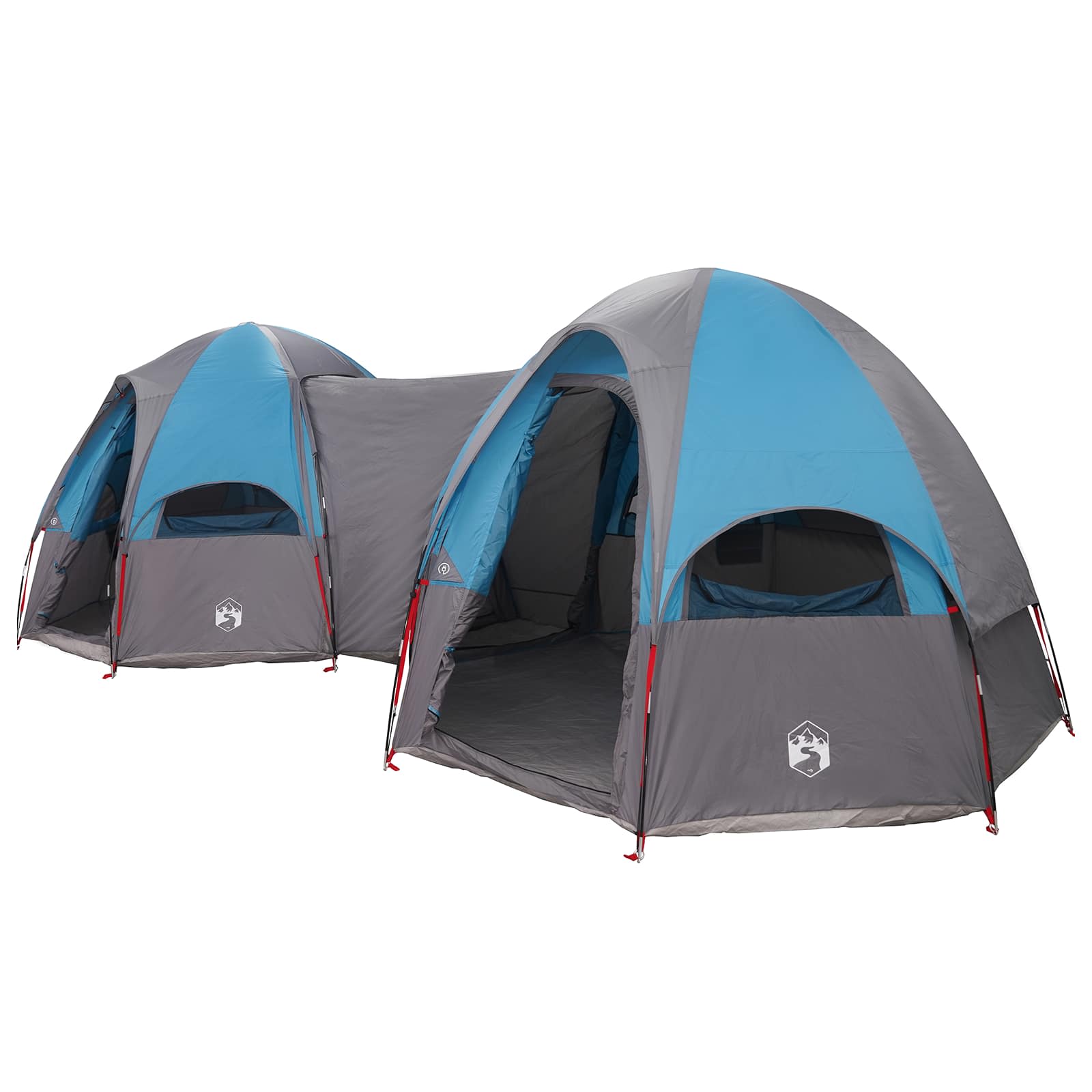 Tenda familiare con telo da pioggia resistente all'acqua Blu