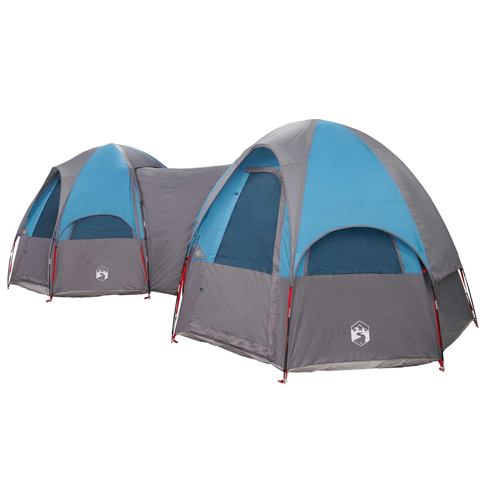 Tenda familiare con telo da pioggia resistente all'acqua Blu