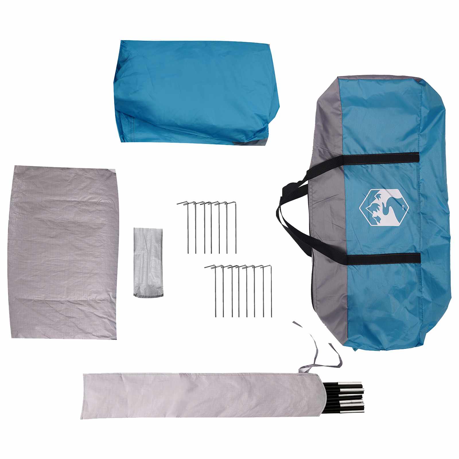 Tenda a capanna con copertura impermeabile 10 persona Blu