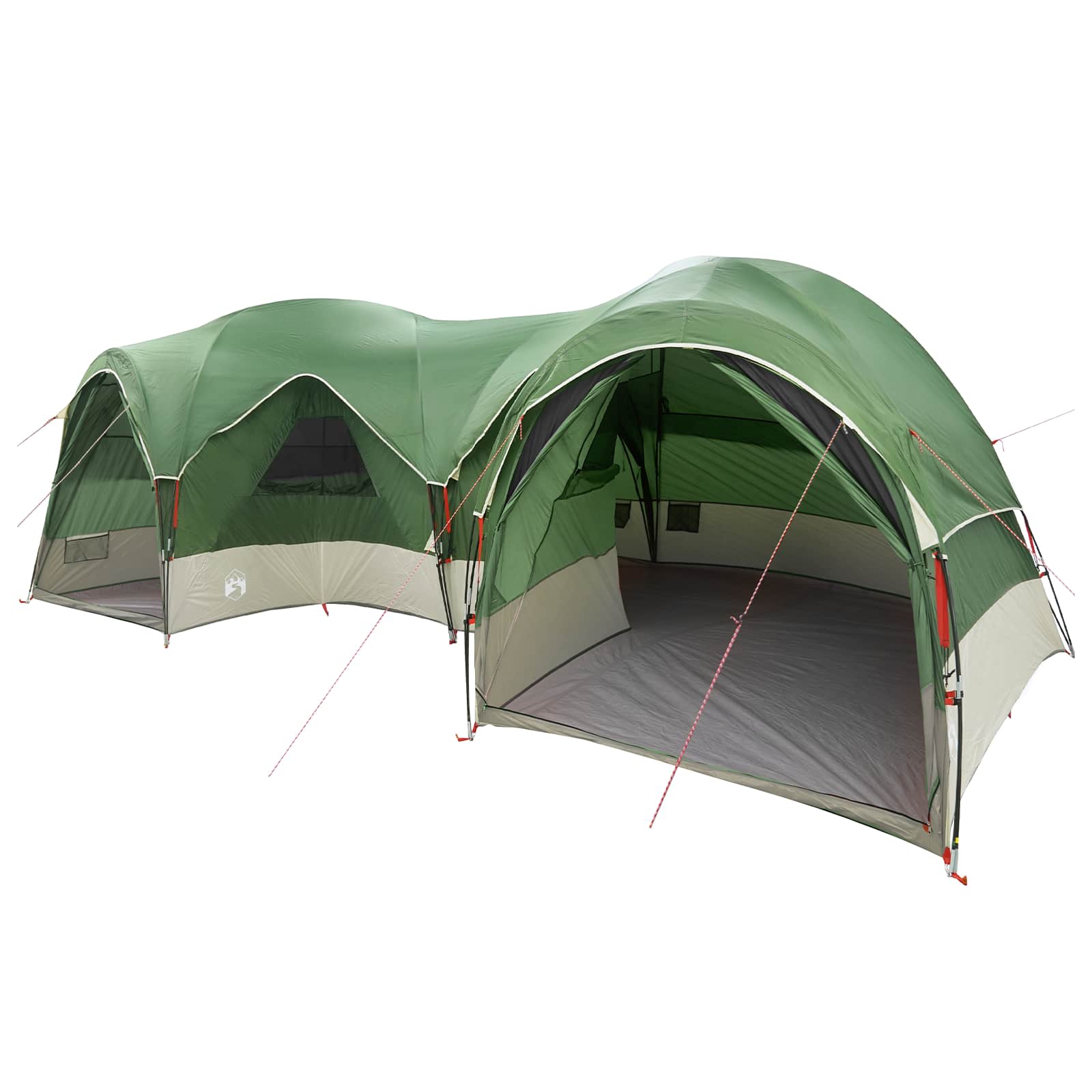 Tenda familiare con telo da pioggia resistente all'acqua Verde