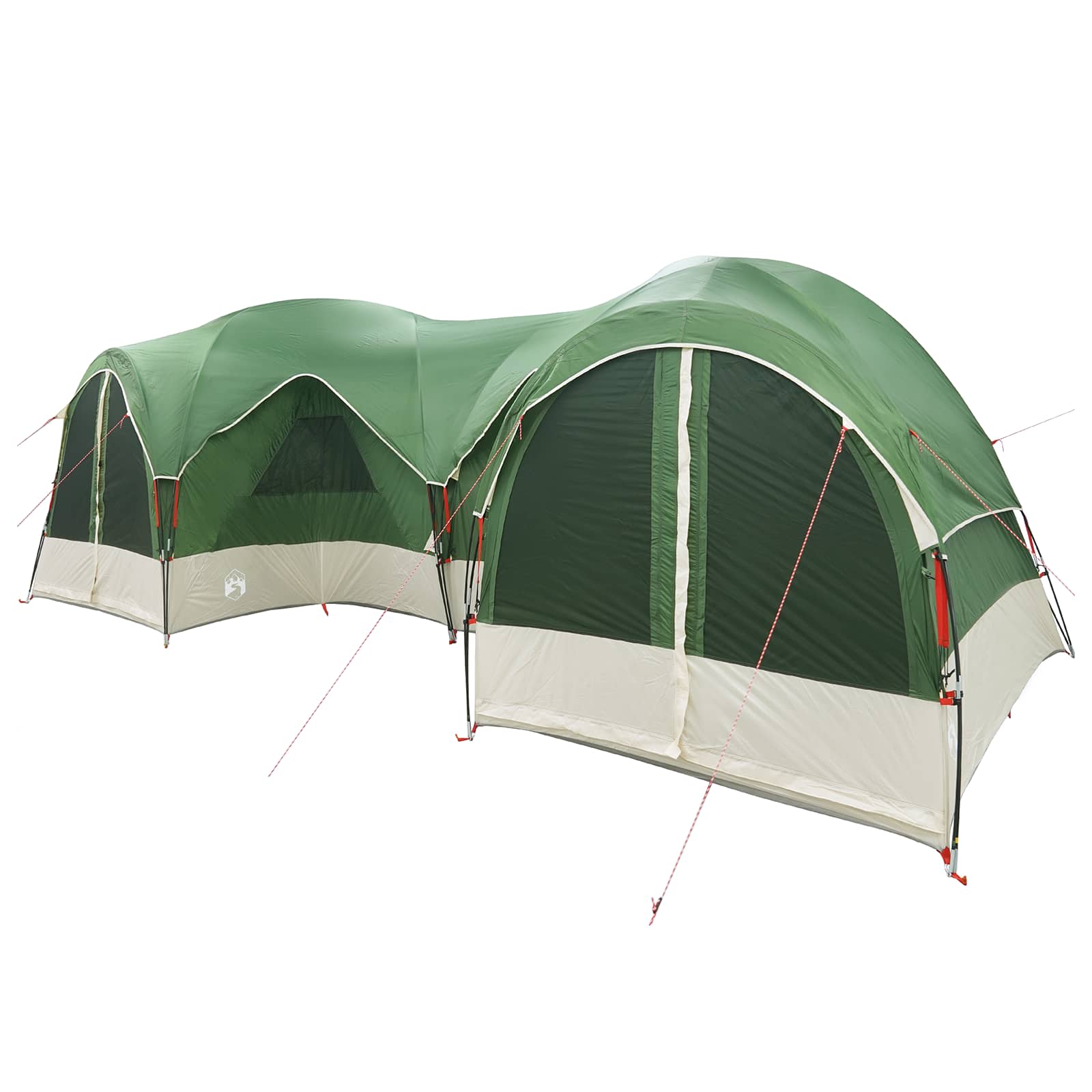 Tenda familiare con telo da pioggia resistente all'acqua Verde