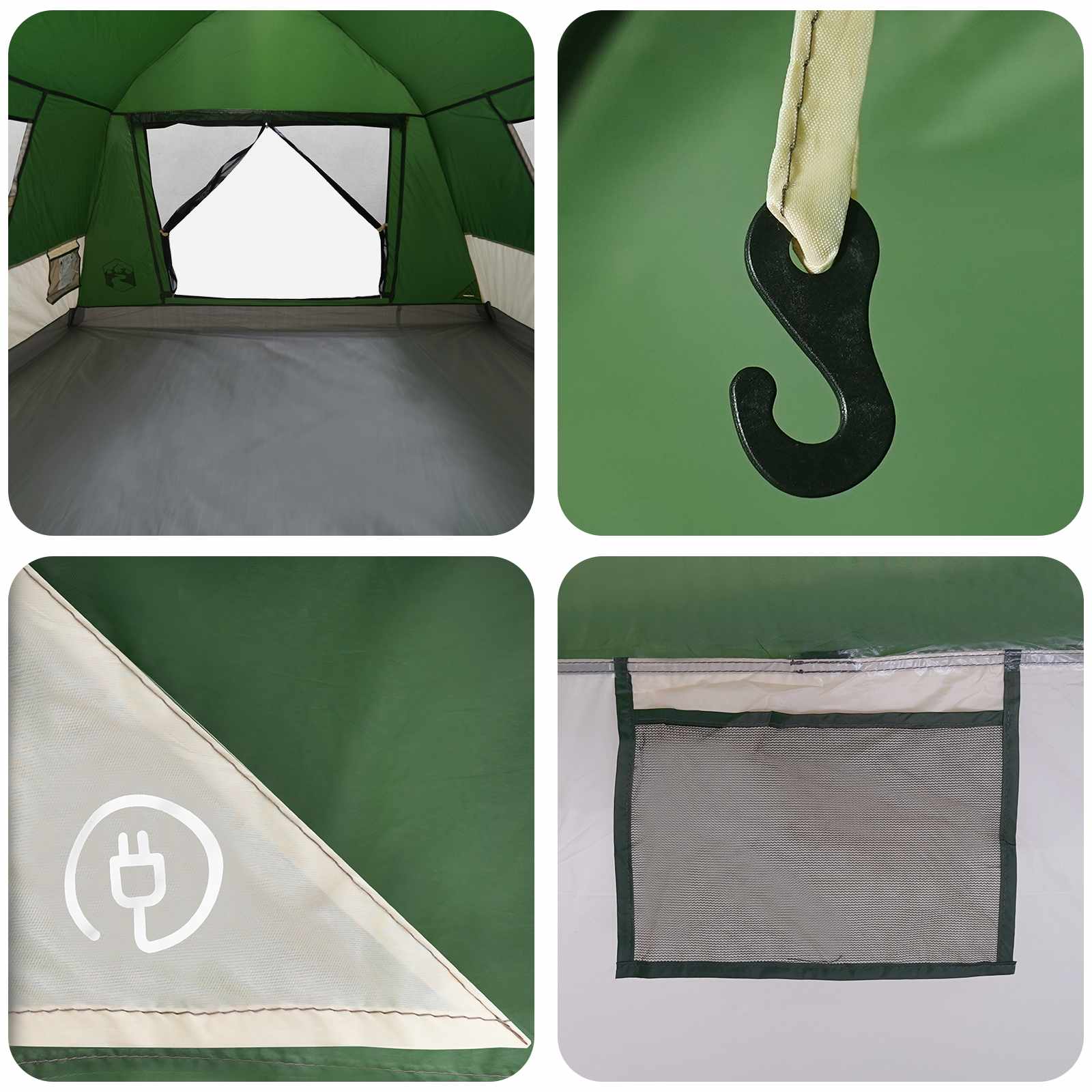 Tenda istantanea resistente all'acqua 2 persona Verde