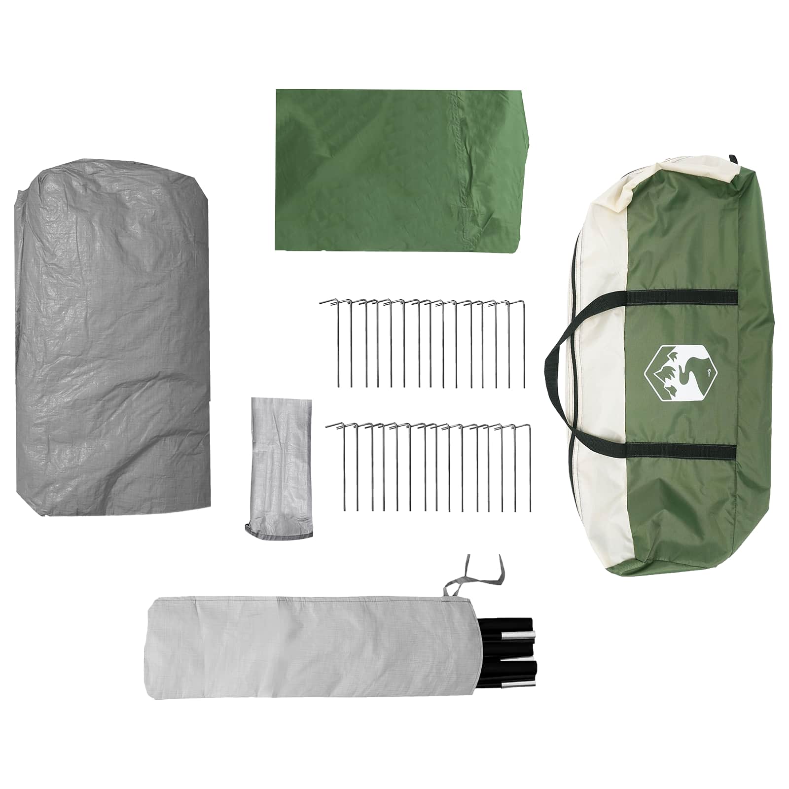 Tenda Istantanea con Copertura Impermeabile 3 persona Verde
