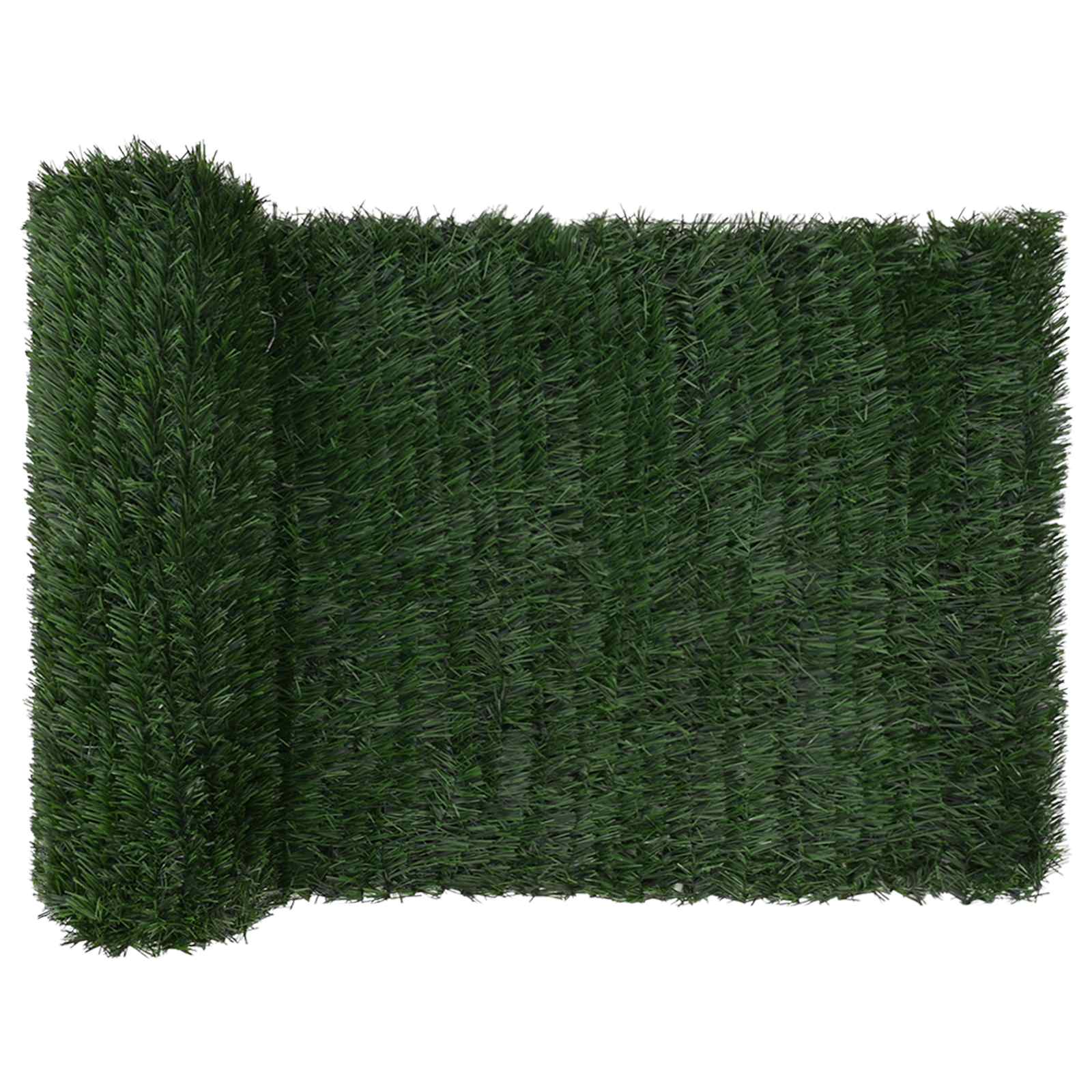 Recinzione Artificiale Verde Scuro 1 x 4 m PVC e Acciaio