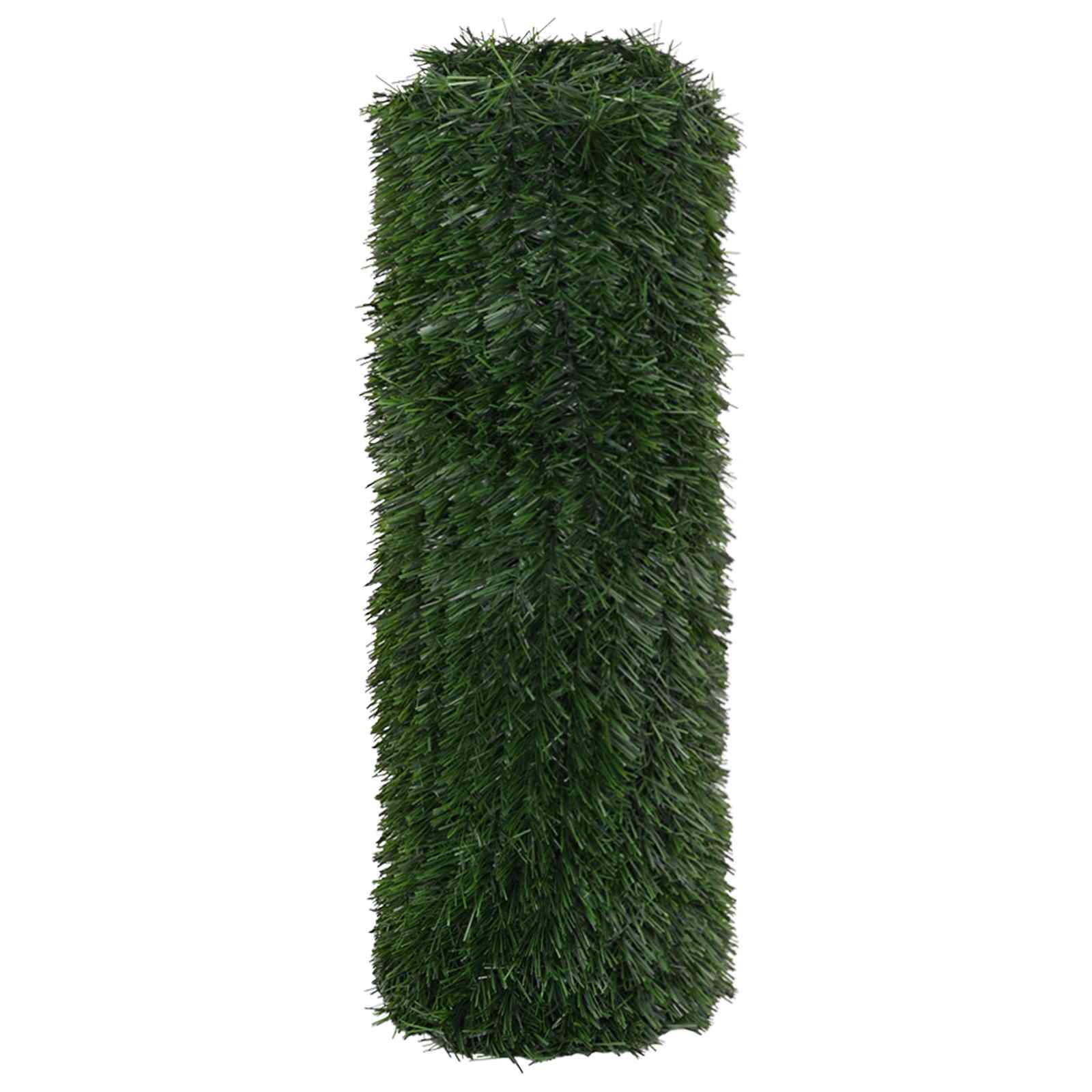 Recinzione Artificiale Verde Scuro 1 x 4 m PVC e Acciaio