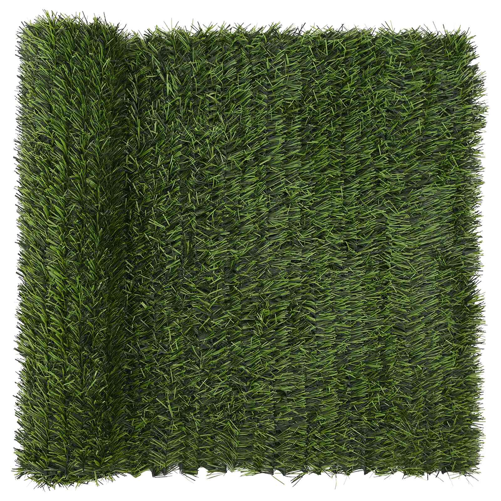 Recinzione Artificiale Verde chiaro 1 x 4 m PVC e Acciaio