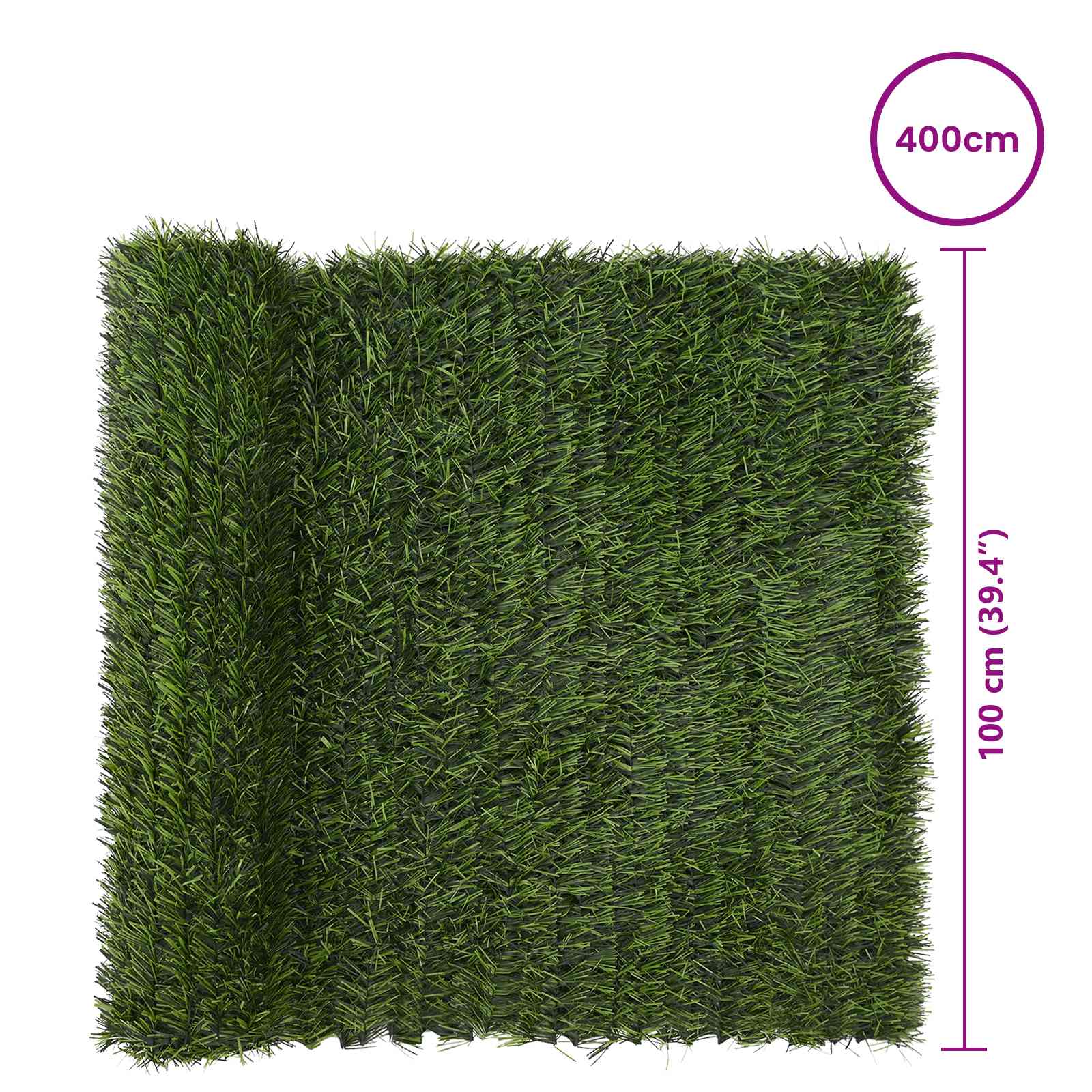 Recinzione Artificiale Verde chiaro 1 x 4 m PVC e Acciaio