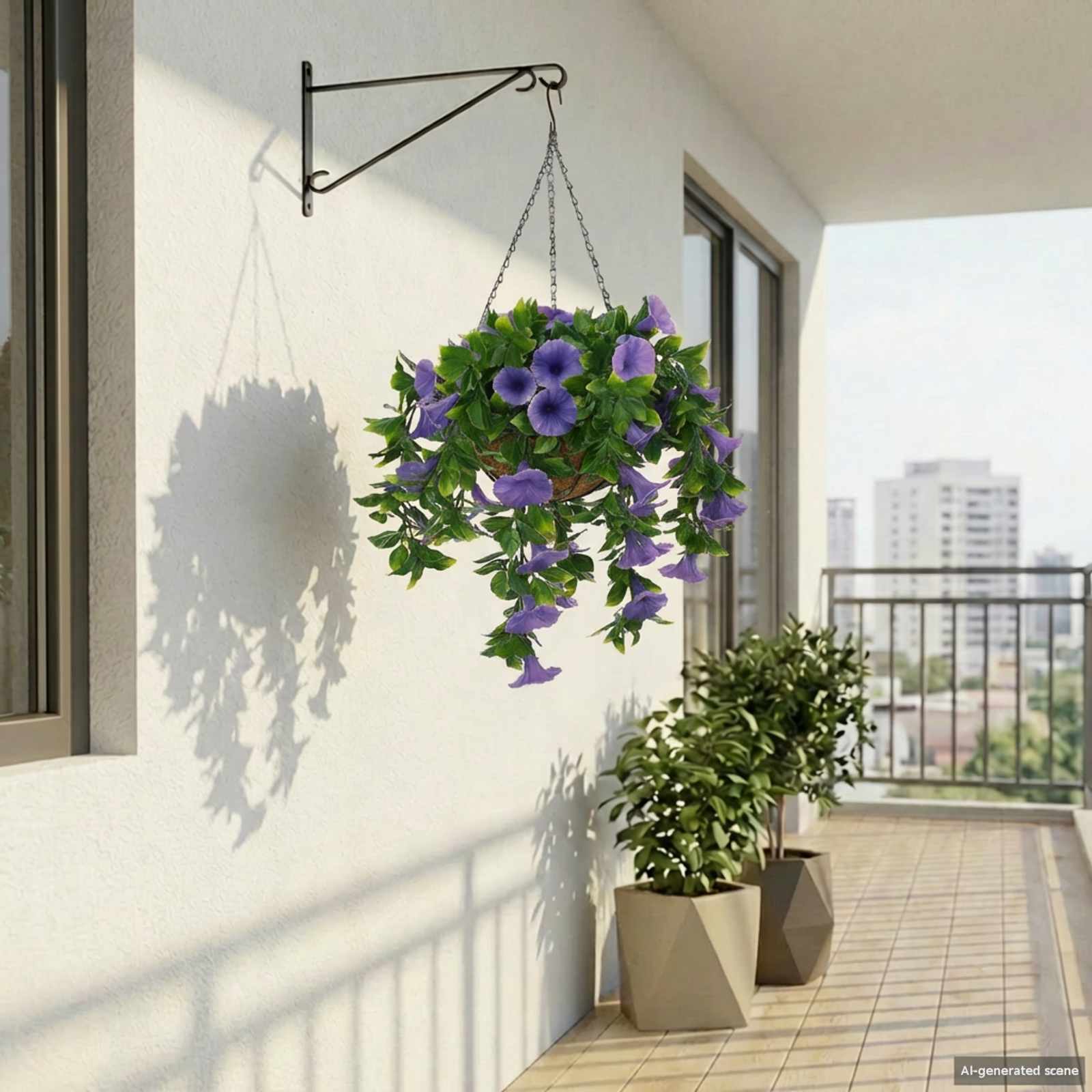Fiori Artificiali Viola 66 x 75 x 70 cm PE e Acciaio