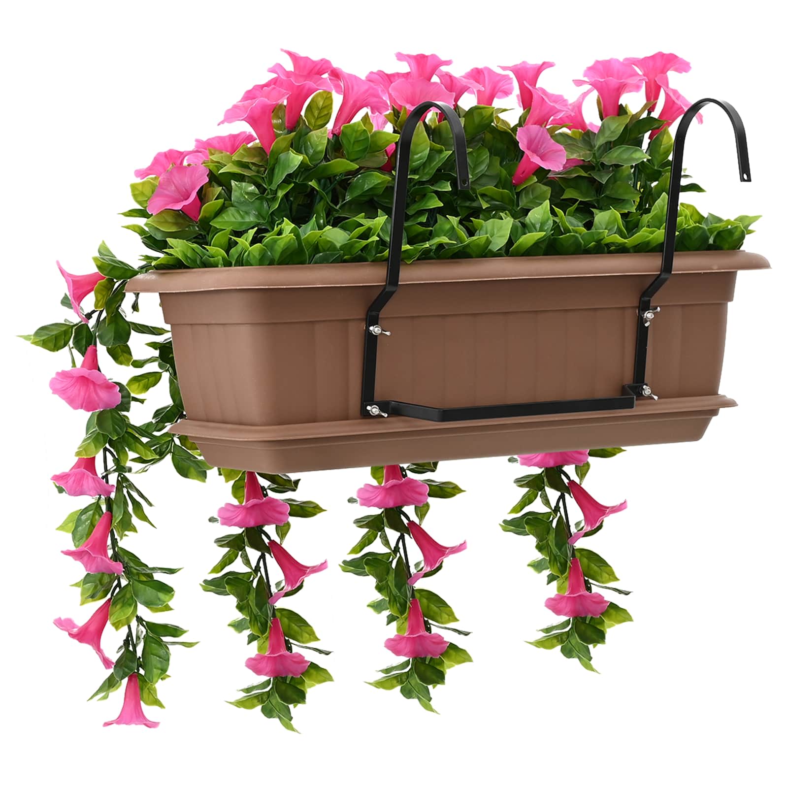 Fiori Artificiali Rosso Porpora 55 x 20 x 55 cm PE e Acciaio