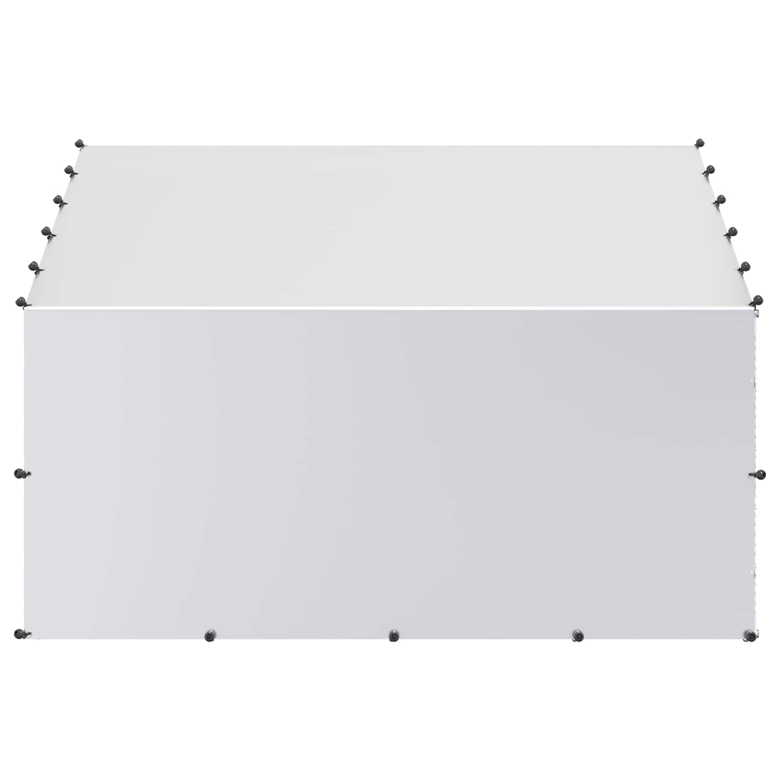 Pollaio con tetto Argento 200 x 200 x 150 cm Acciaio zincato